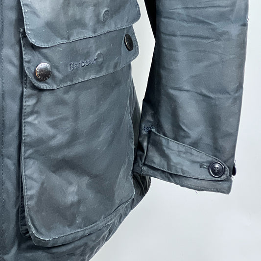 RARO Game Parka Barbour blu con cappuccio Small - Wax Navy Parka Size Small