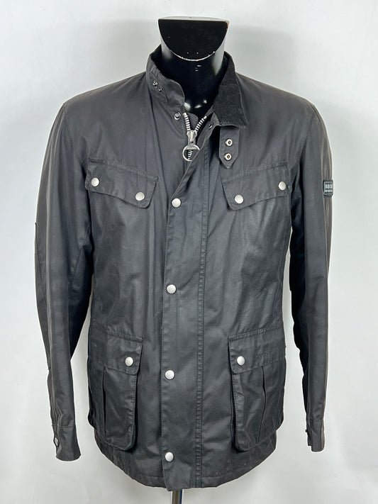 Giacca Barbour International Duke nero M - Man black Duke wax Jacket Size M