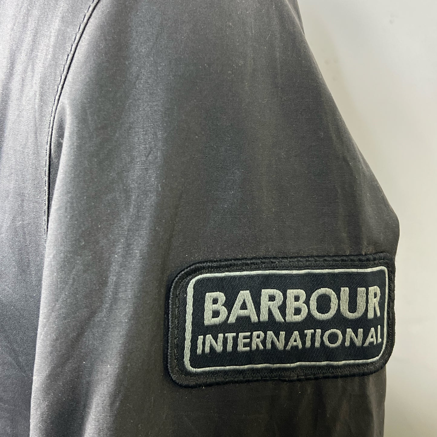 Barbour International uomo Enfield Nero Medium Man Black Enfield waxed Jacket M