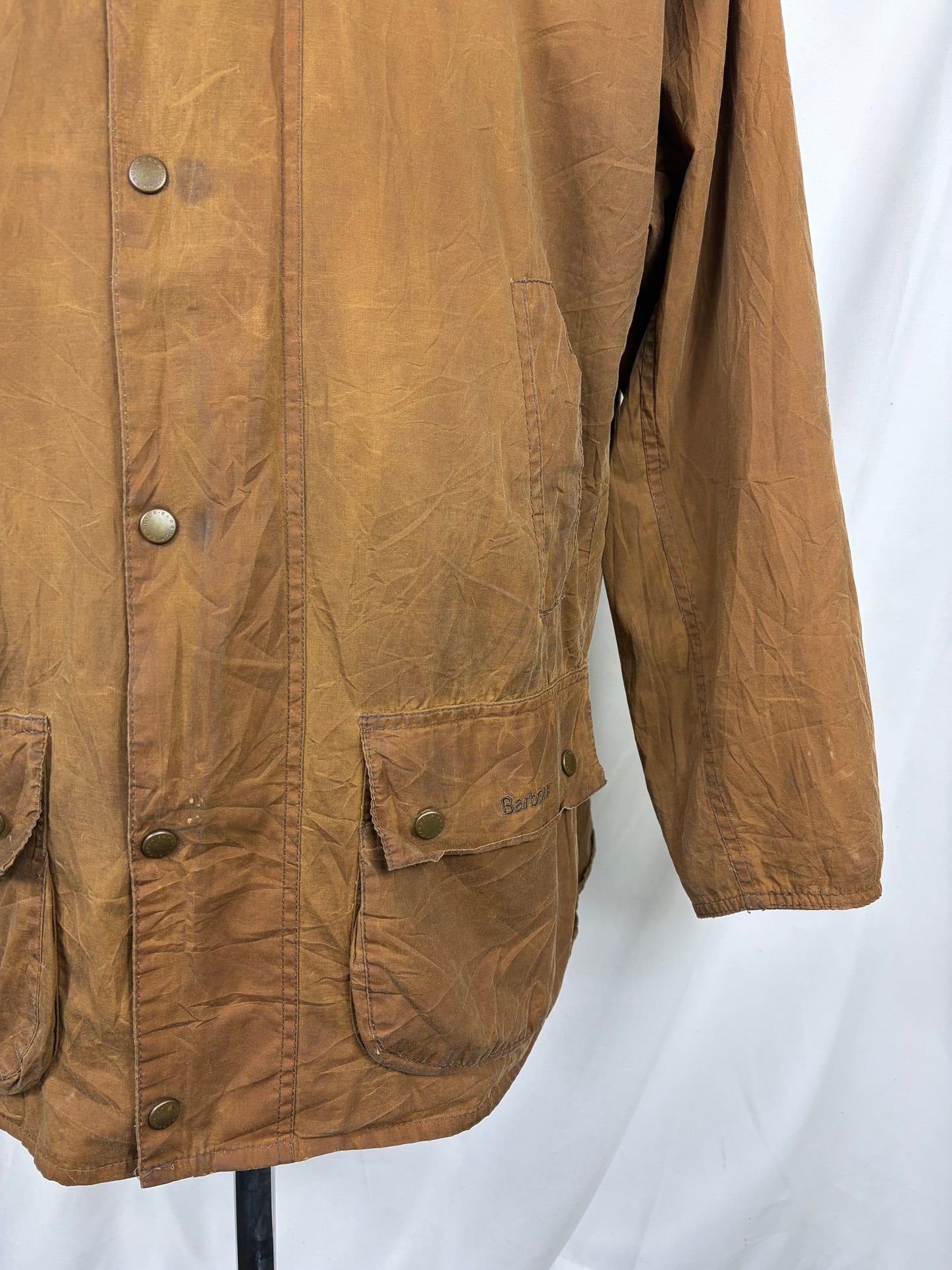 Giacca Barbour Cerata Beige Uomo Large Man Beaumont Beige Wax Light Jacket Size Large - Shop In London