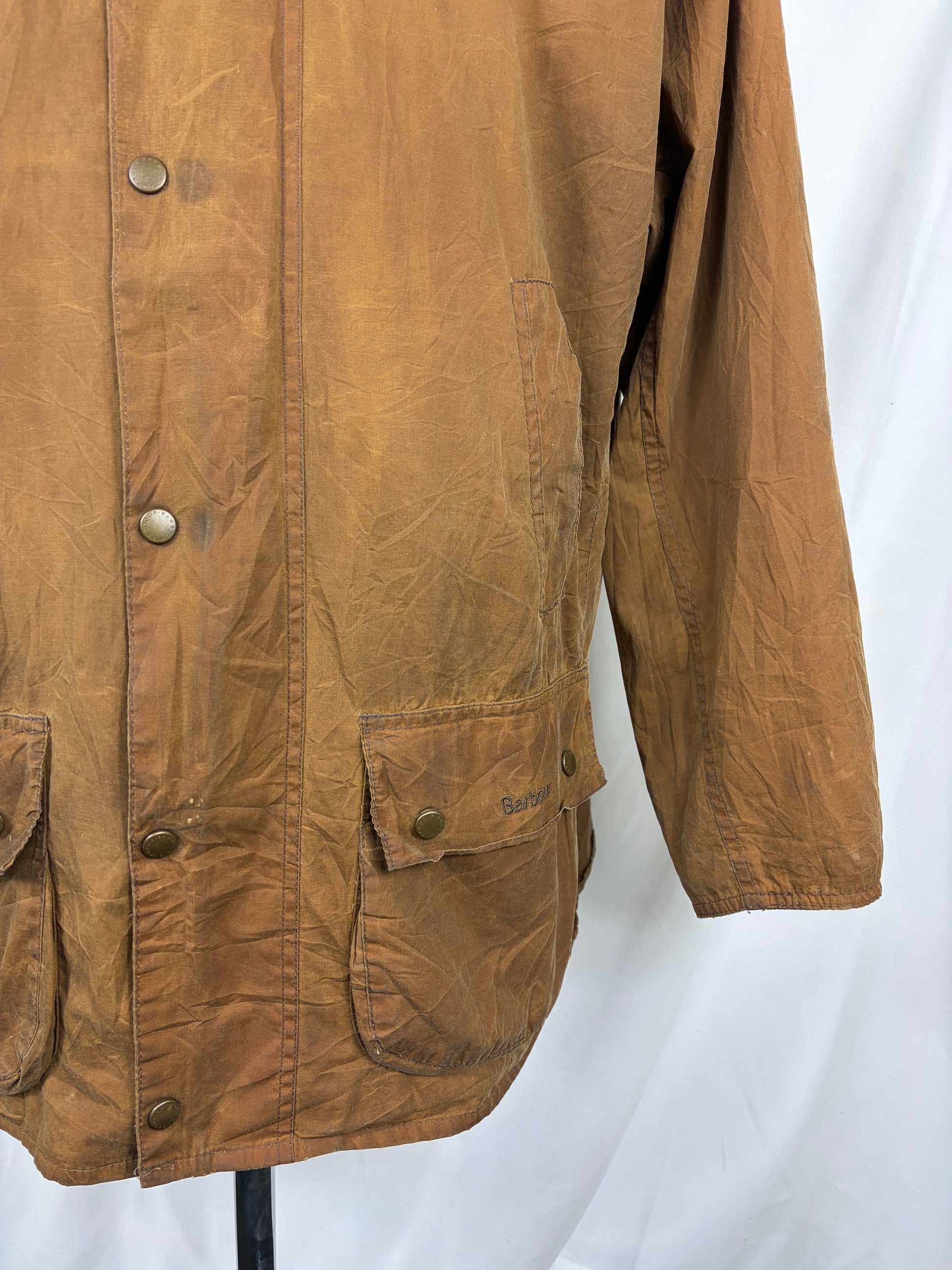 Giacca Barbour Cerata Beige Uomo Large Man Beaumont Beige Wax Light Jacket Size Large - Shop In London