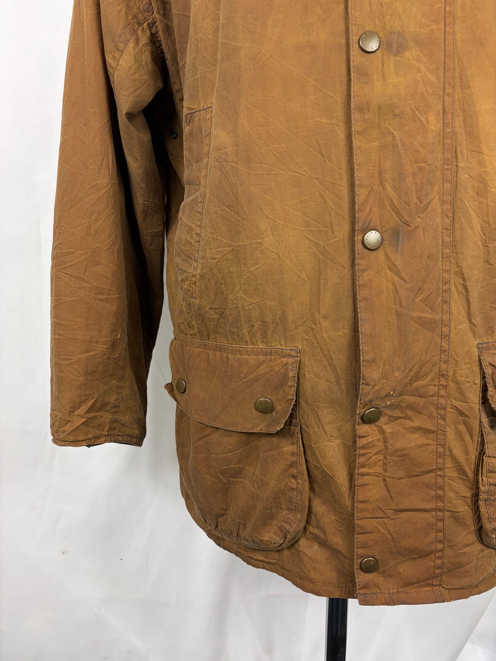 Giacca Barbour Cerata Beige Uomo Large Man Beaumont Beige Wax Light Jacket Size Large - Shop In London