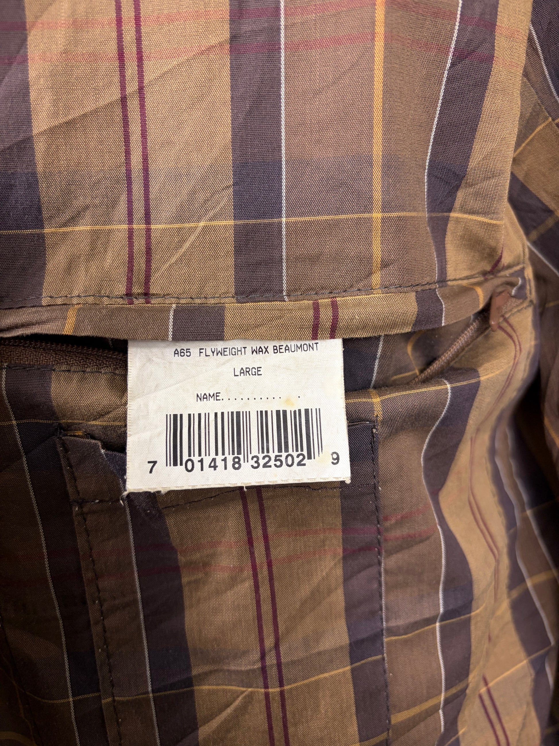 Giacca Barbour Cerata Beige Uomo Large Man Beaumont Beige Wax Light Jacket Size Large - Shop In London