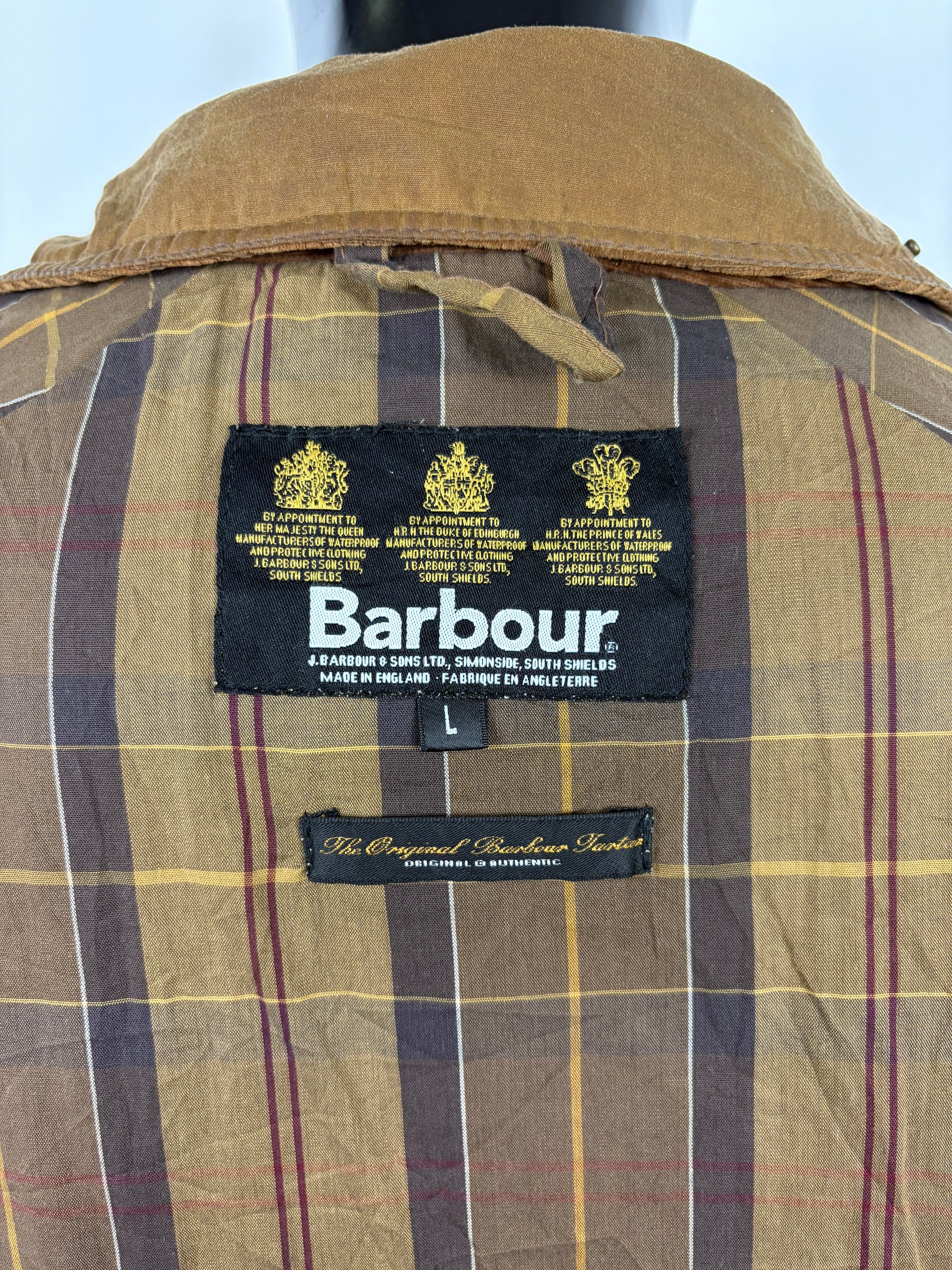 Giacca Barbour Cerata Beige Uomo Large Man Beaumont Beige Wax Light Jacket Size Large - Shop In London