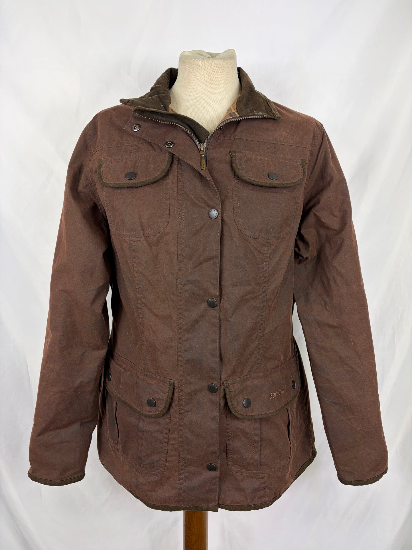 Giacca Barbour donna marrone utility UK14 tg.42/44 - Brown Lady Waxed Utility Jacket size UK14