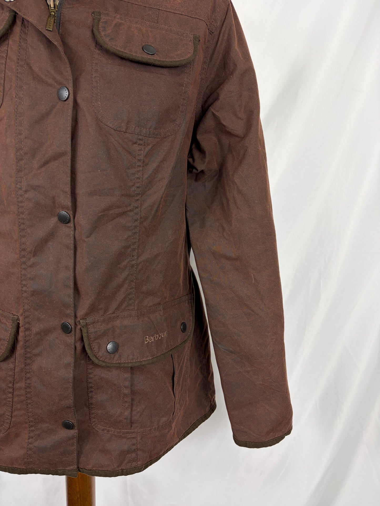 Giacca Barbour donna marrone utility UK14 tg.42/44 - Brown Lady Waxed Utility Jacket size UK14