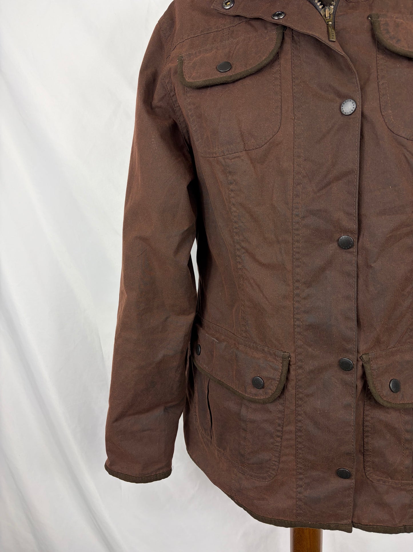 Giacca Barbour donna marrone utility UK14 tg.42/44 - Brown Lady Waxed Utility Jacket size UK14