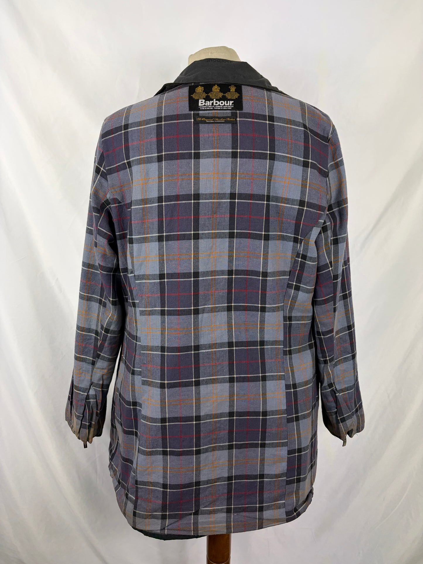 Barbour Giacca nera donna cerato Utility Mac Tg.40 Lady black Utility Mac wax Jacket size uk10