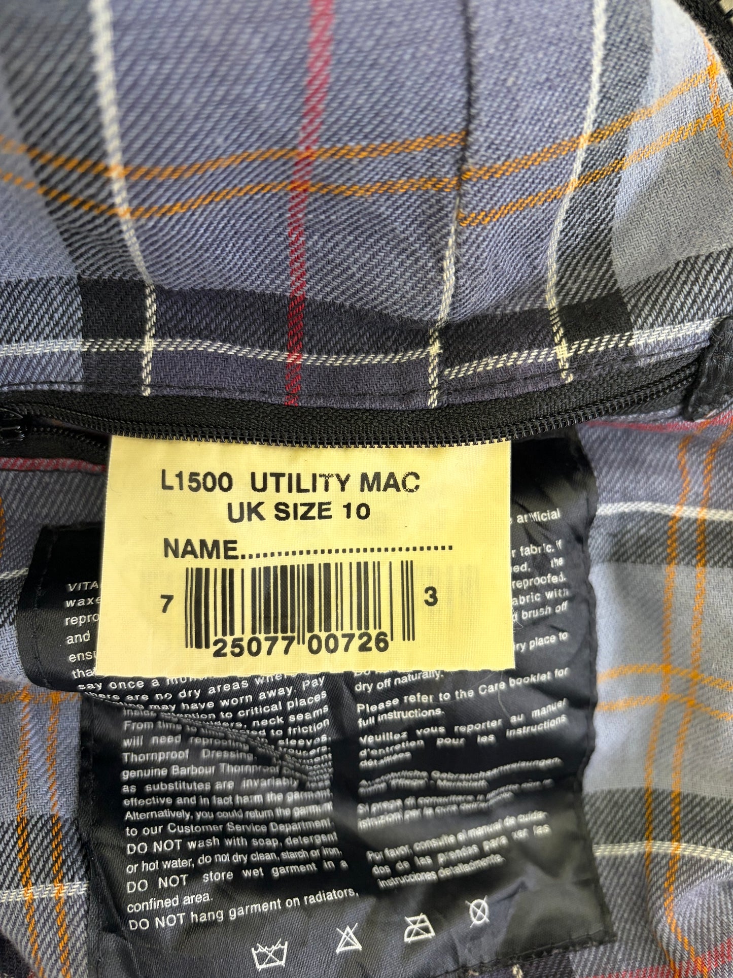 Barbour Giacca nera donna cerato Utility Mac Tg.40 Lady black Utility Mac wax Jacket size uk10