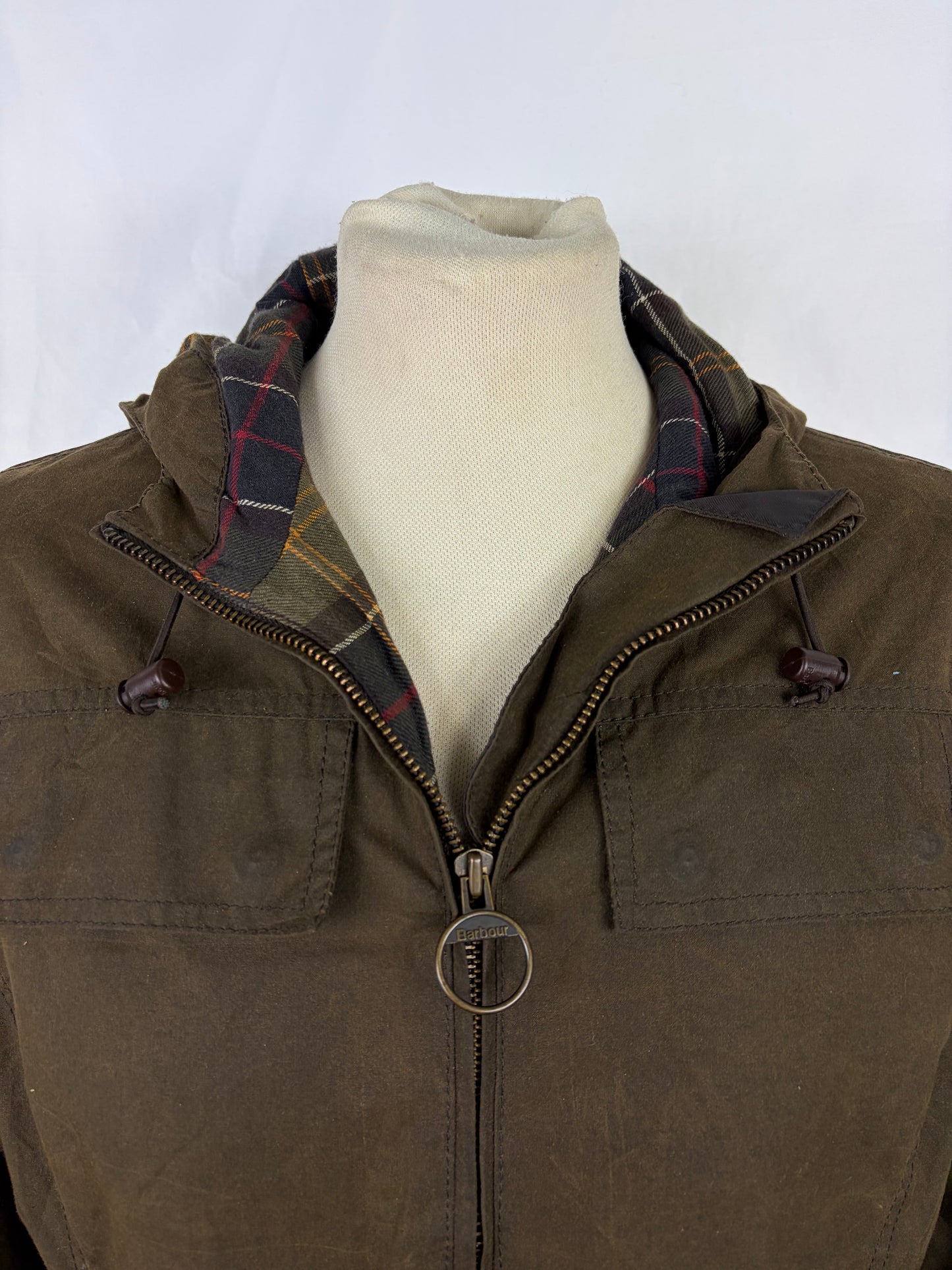 Giacca Barbour cerata verde oliva UK12 tg. 42 Lady Olive Waxed jacket size uk 12 Medium
