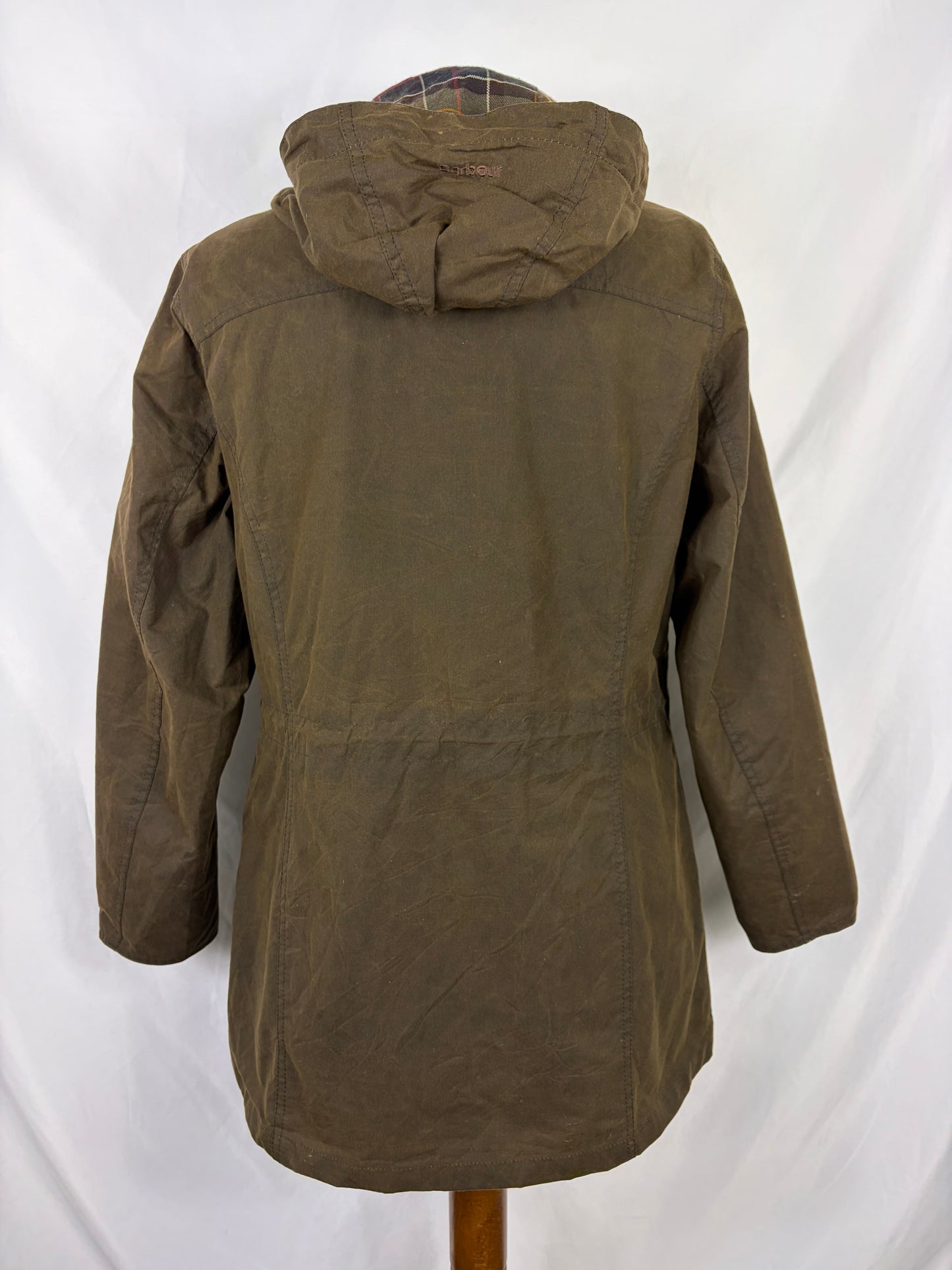 Giacca Barbour cerata verde oliva UK12 tg. 42 Lady Olive Waxed jacket size uk 12 Medium