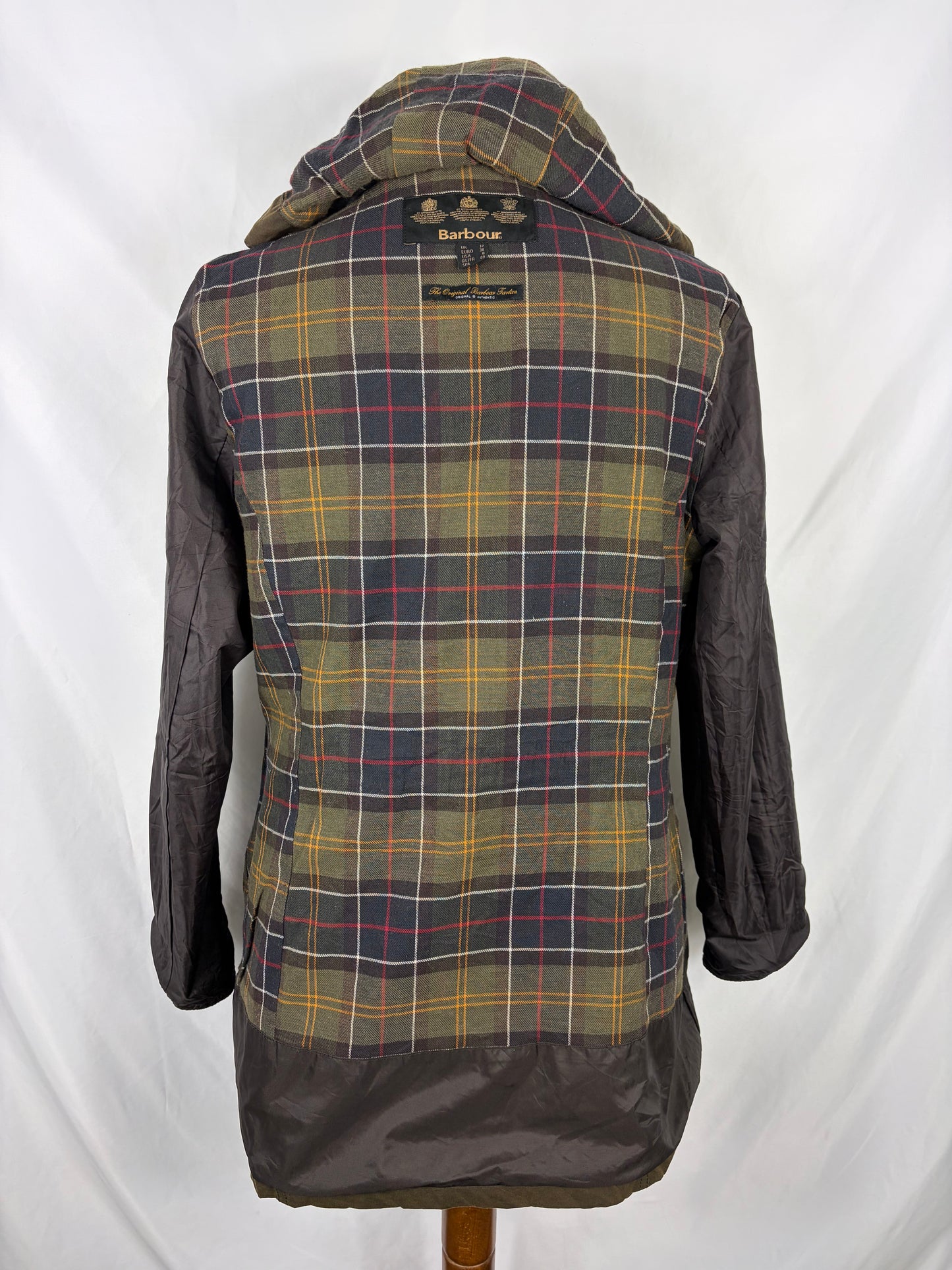 Giacca Barbour cerata verde oliva UK12 tg. 42 Lady Olive Waxed jacket size uk 12 Medium