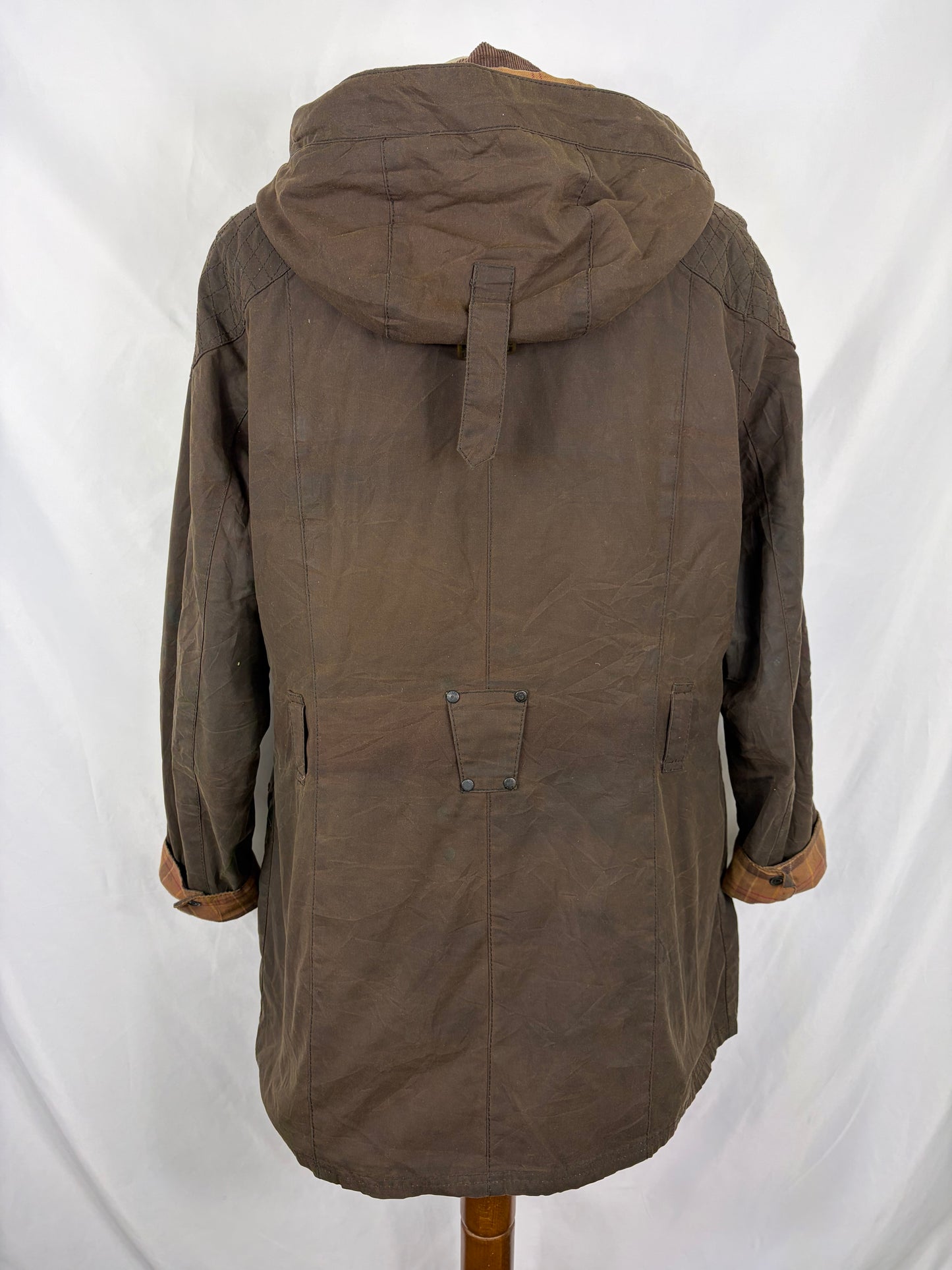 Giacca Barbour cerata marrone Rebel UK16 tg. 44/46 Brown Wax Rebel jacket size uk16