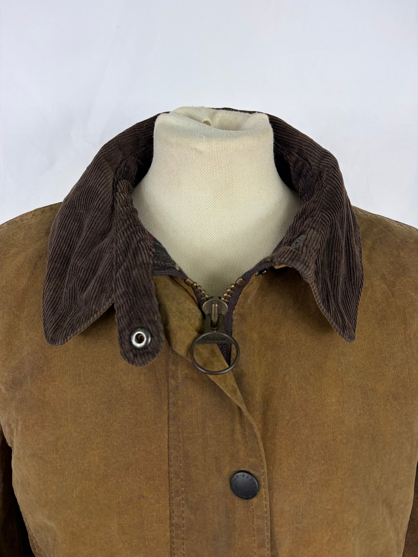 Barbour beige Unisex Newmarket UK 18 tg.48 Beige waxed Newmarket coat size uk18