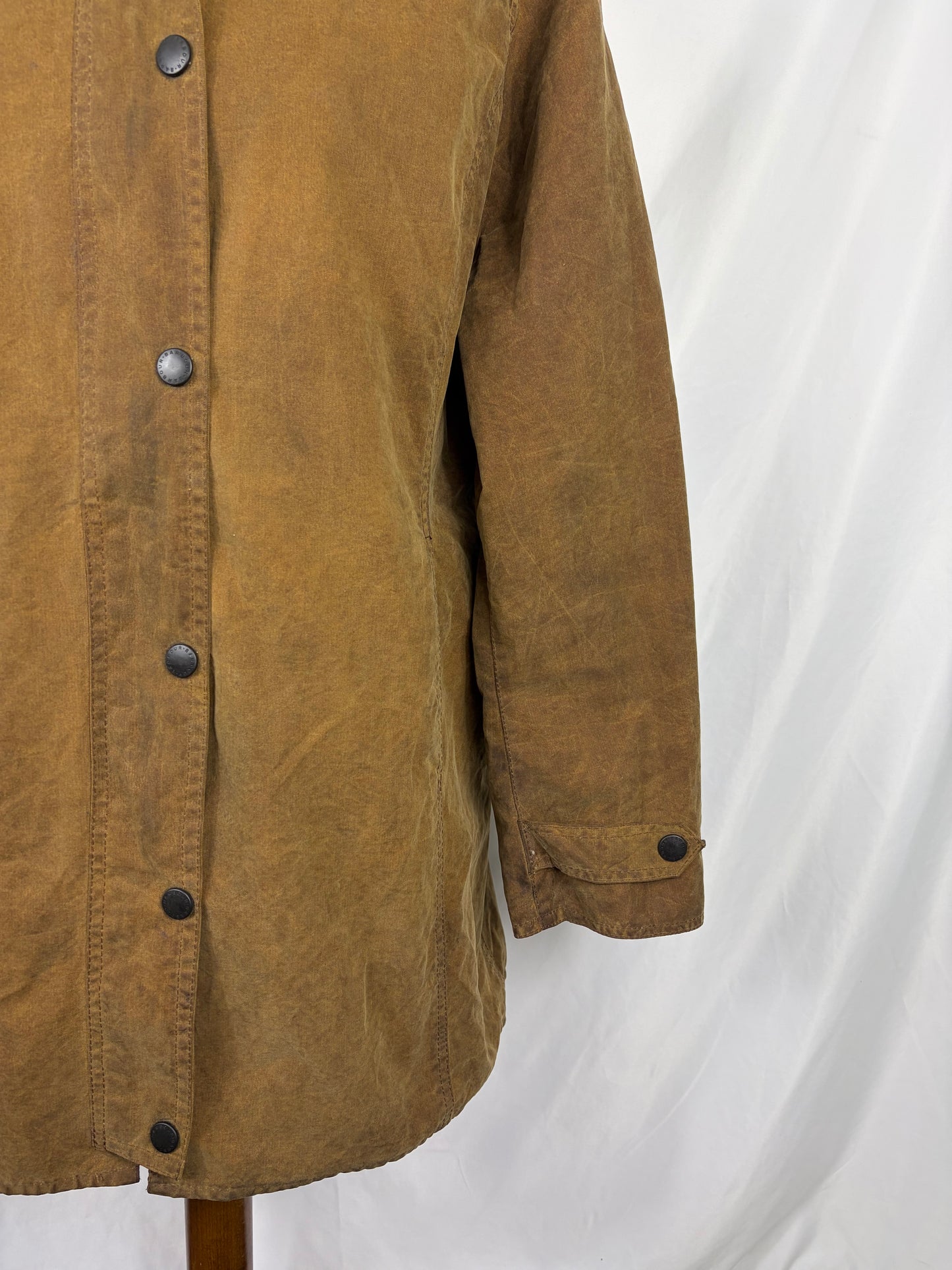 Barbour beige Unisex Newmarket UK 18 tg.48 Beige waxed Newmarket coat size uk18