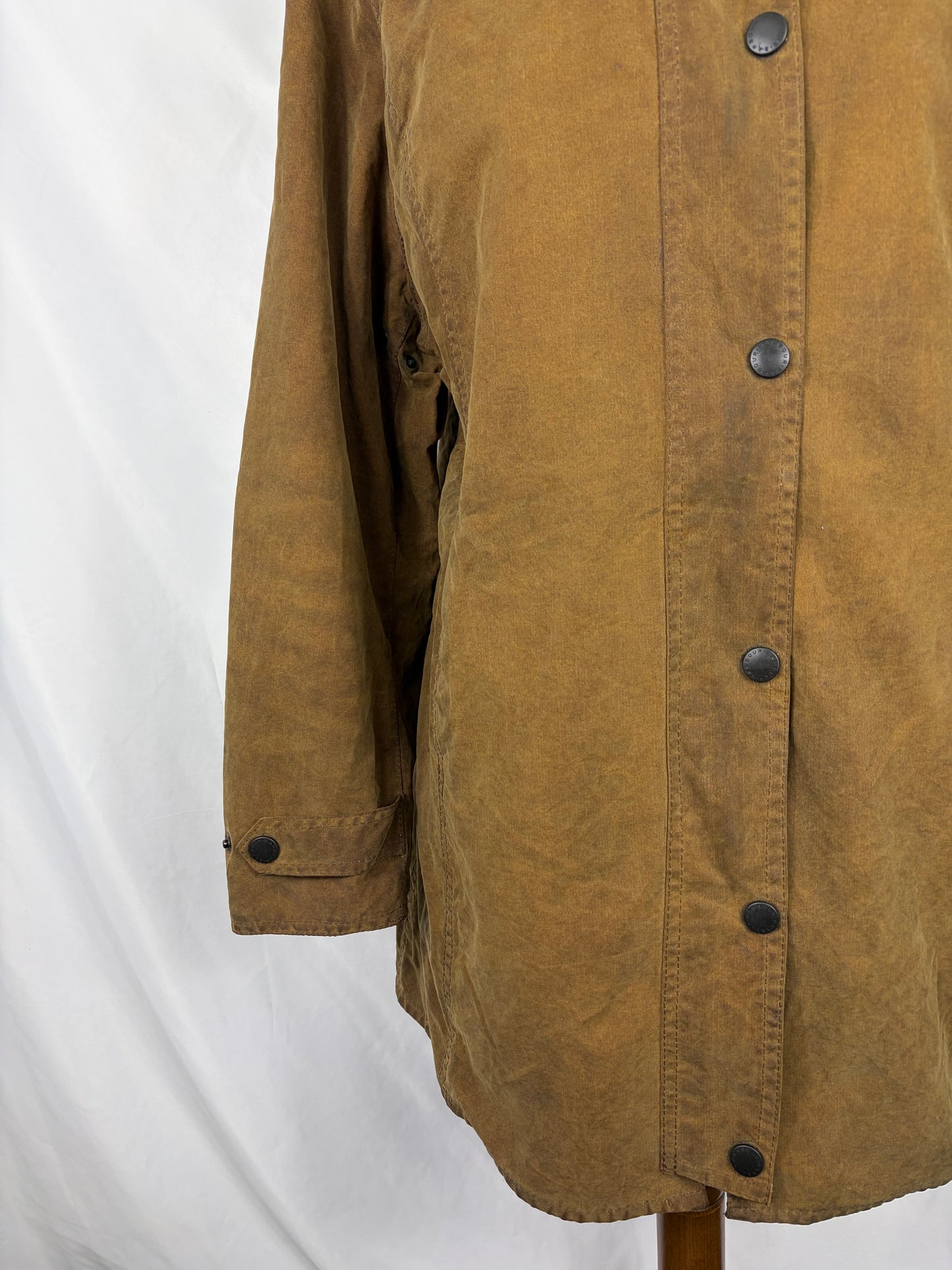 Barbour beige Unisex Newmarket UK 18 tg.48 Beige waxed Newmarket coat size uk18