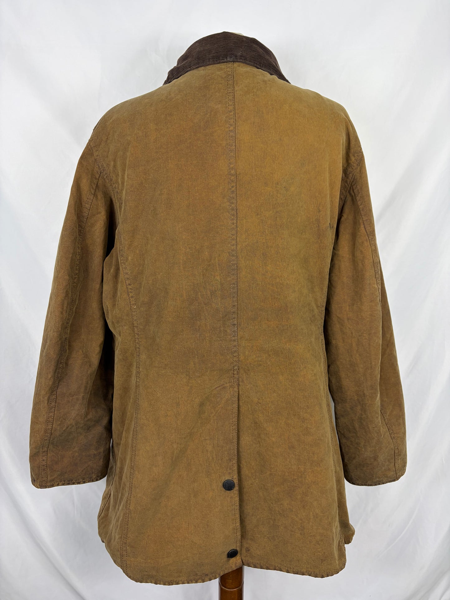 Barbour beige Unisex Newmarket UK 18 tg.48 Beige waxed Newmarket coat size uk18