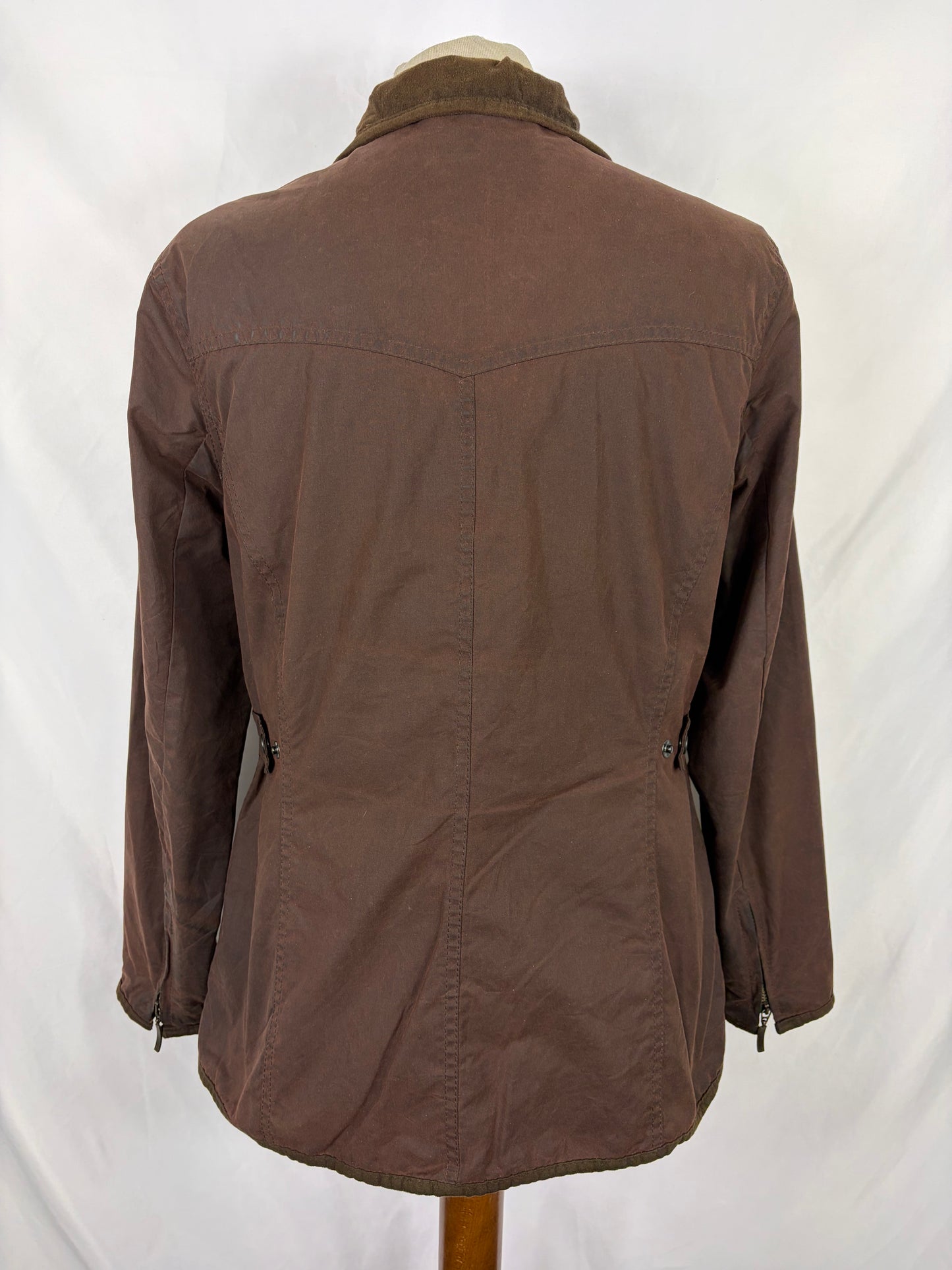Barbour Giacca corta marrone donna Utility Medium 42 Lady Brown Utility wax Jacket uk12