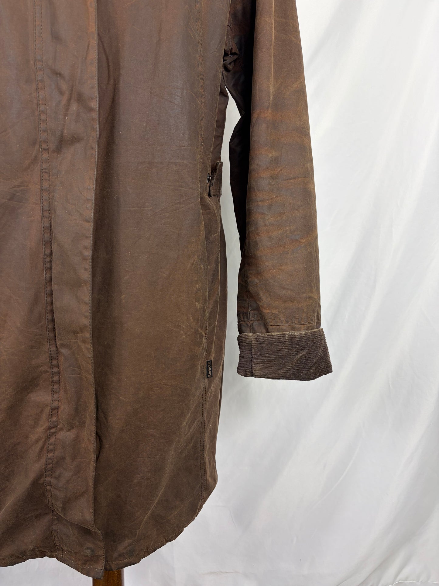 Barbour Giacca Unisex Marrone cerata Medium Uk16 tg. 46  Brown Waxed Newhampshire Coat size uk 16