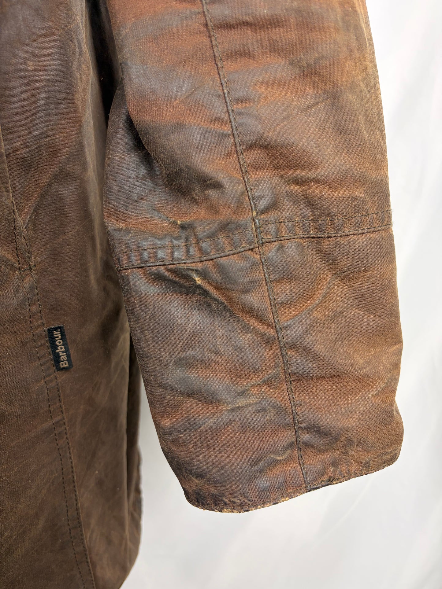 Barbour Giacca Unisex Marrone cerata Medium Uk16 tg. 46  Brown Waxed Newhampshire Coat size uk 16