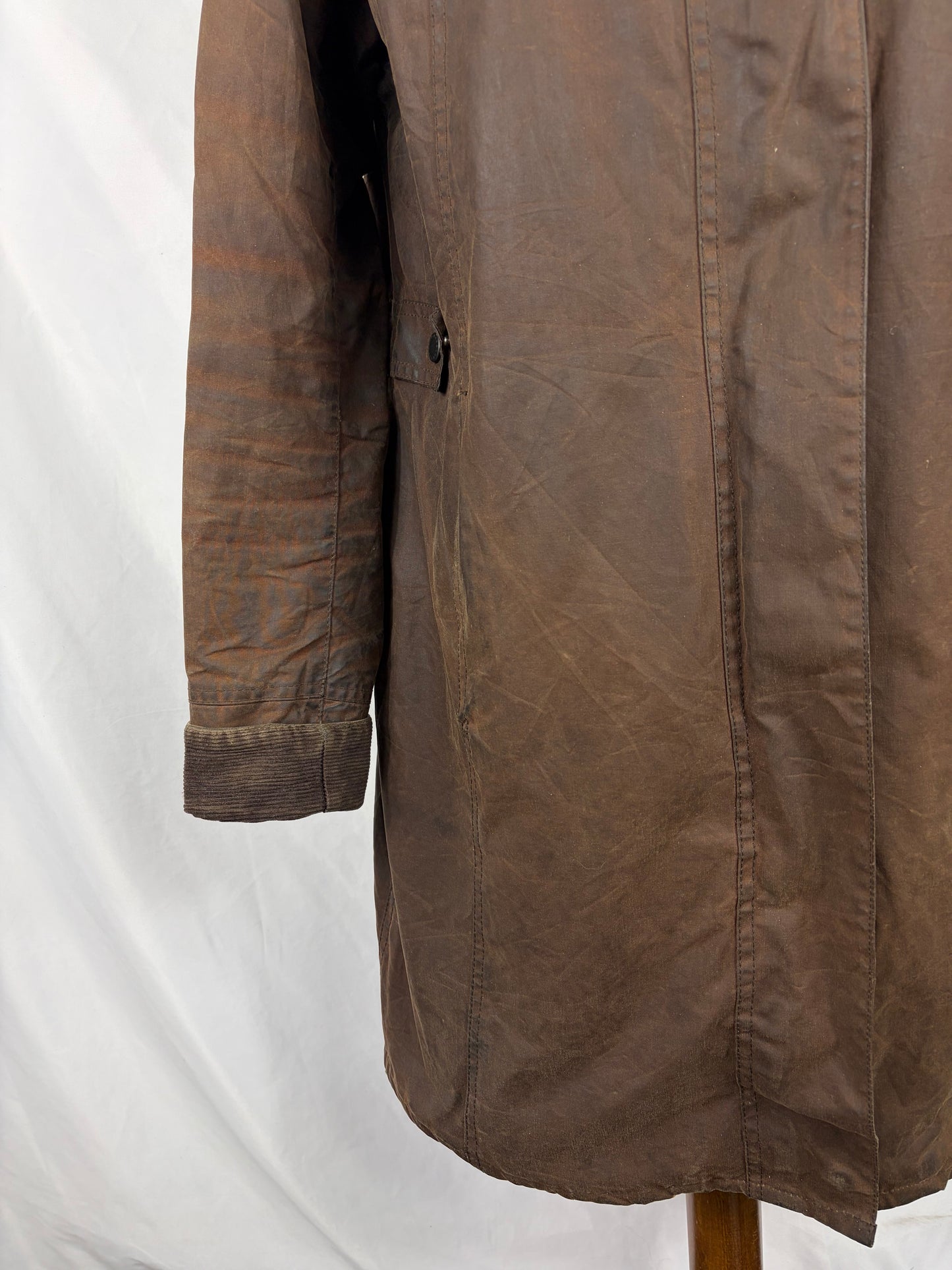 Barbour Giacca Unisex Marrone cerata Medium Uk16 tg. 46  Brown Waxed Newhampshire Coat size uk 16