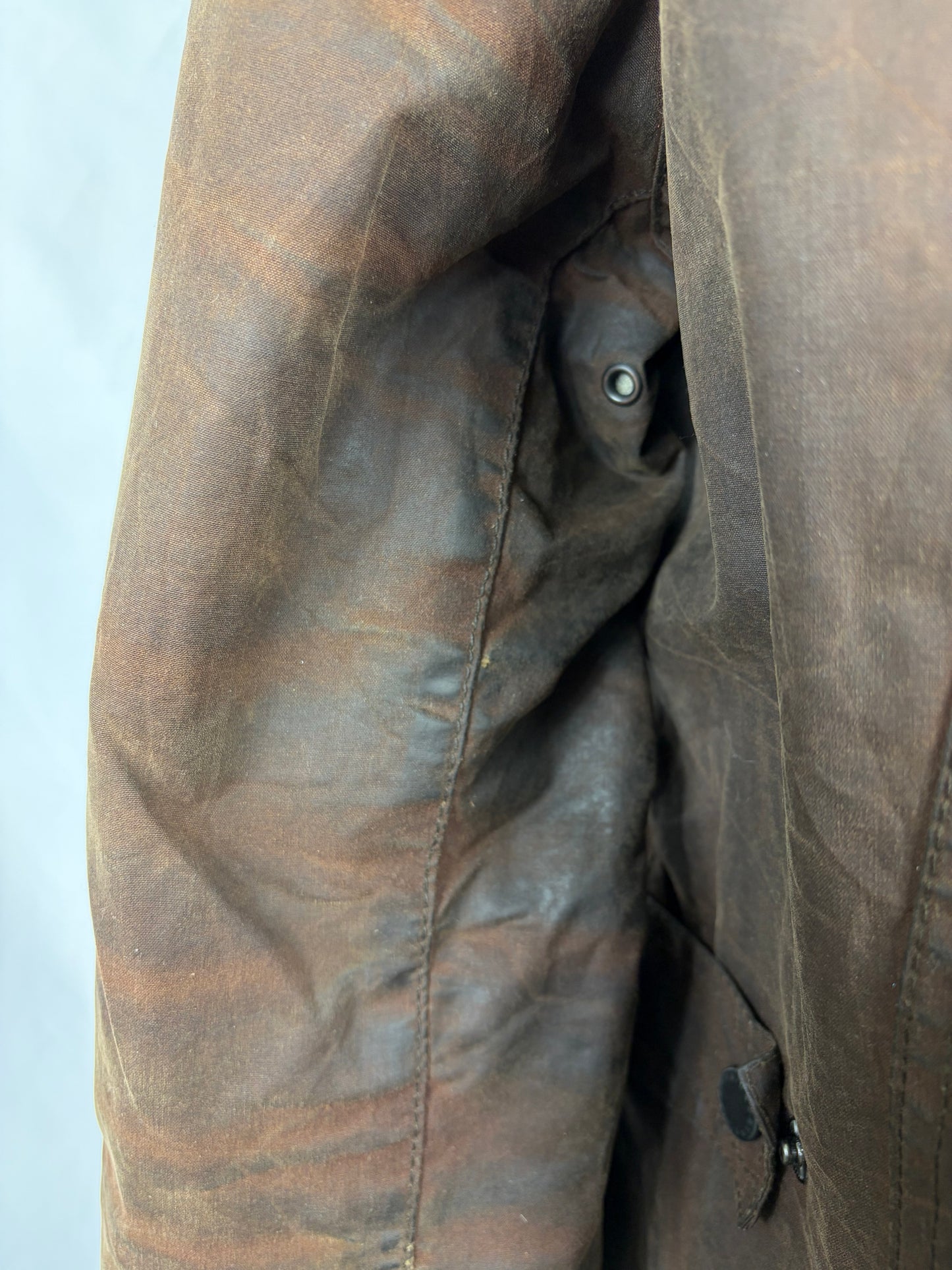 Barbour Giacca Unisex Marrone cerata Medium Uk16 tg. 46  Brown Waxed Newhampshire Coat size uk 16