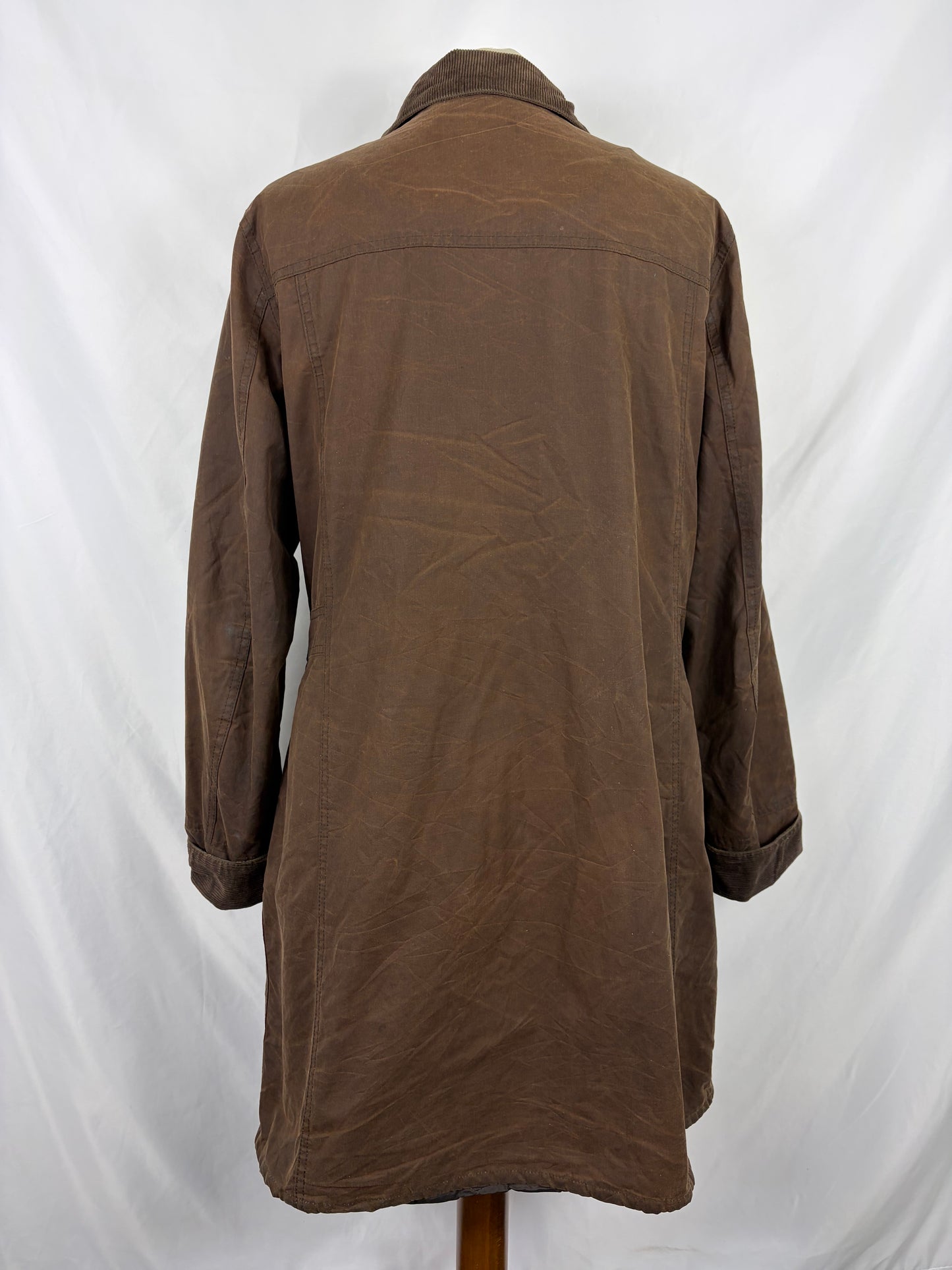 Barbour Giacca Unisex Marrone cerata Medium Uk16 tg. 46  Brown Waxed Newhampshire Coat size uk 16
