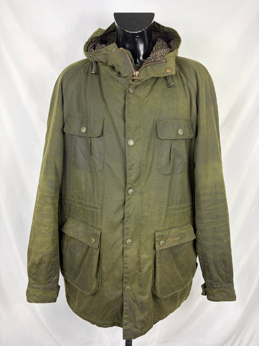 Barbour Parka Giacca verde Uomo Brindle wax jacket XXL Man Green wax Jacket Size XXLarge