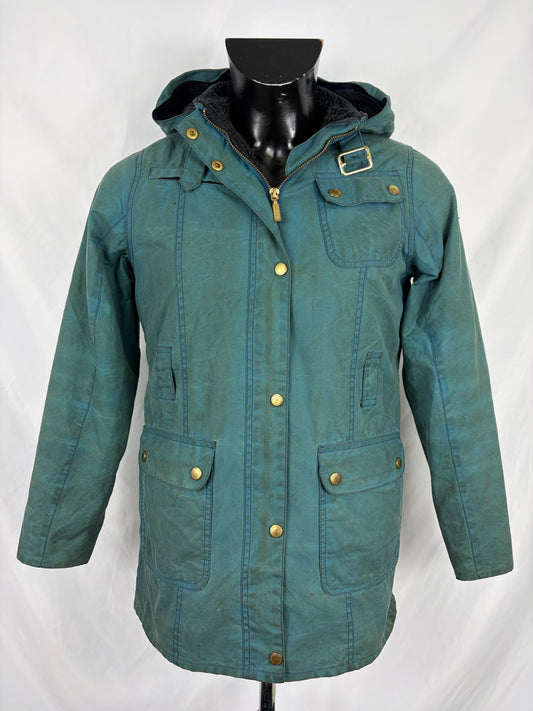 Barbour Giacca blu da bambino cerata e imbottita taglia XXL - Kid Blue winter Weyhill Wax jacket size XXL