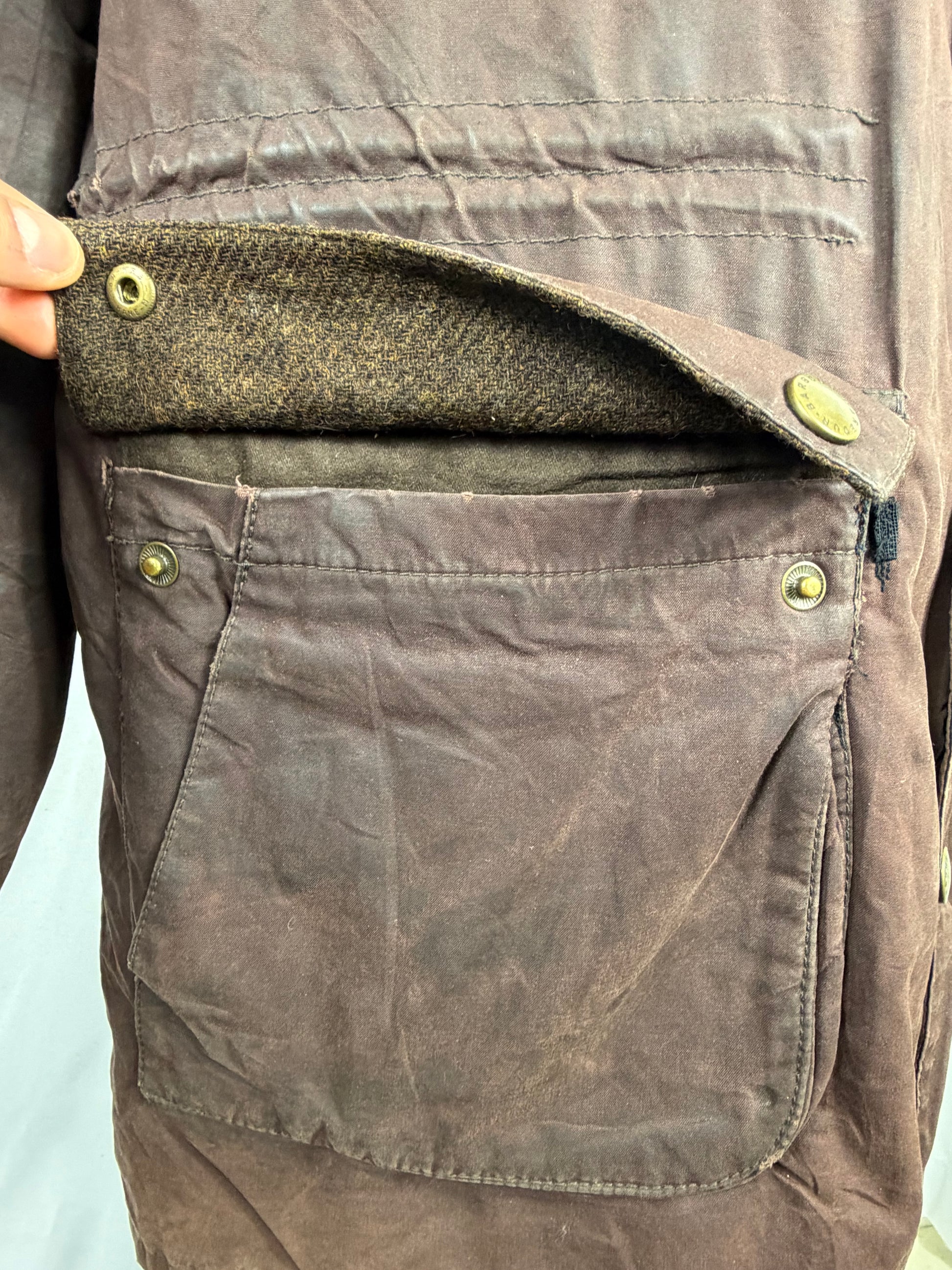 Parka Barbour Greatcoat marrone uomo con cappuccio Large - Man Brown Wax Parka size Large - Shop In London