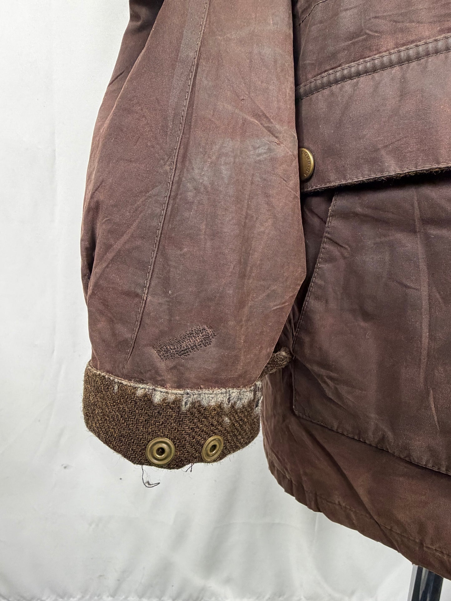 Parka Barbour Greatcoat marrone uomo con cappuccio Large - Man Brown Wax Parka size Large - Shop In London