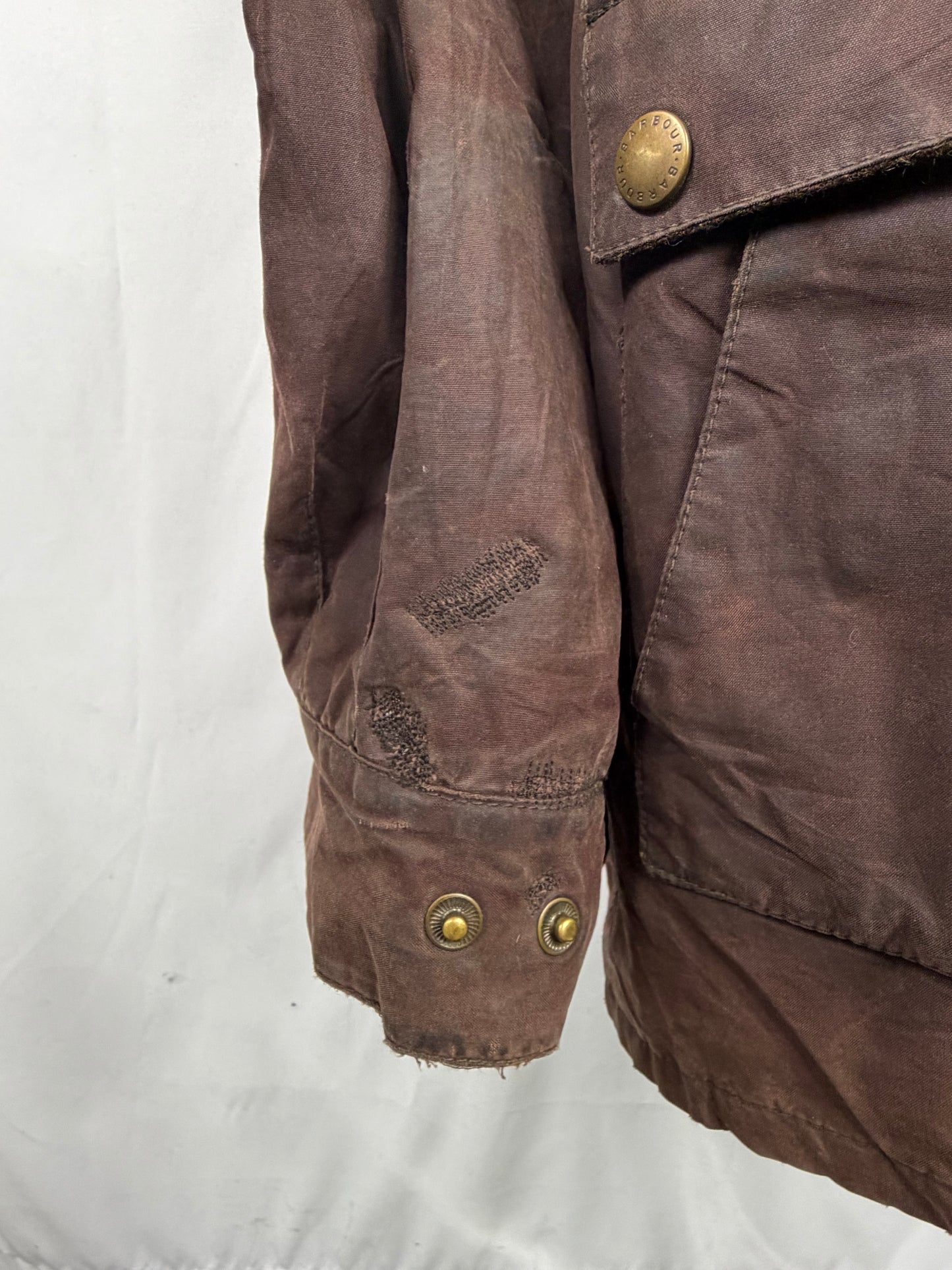 Parka Barbour Greatcoat marrone uomo con cappuccio Large - Man Brown Wax Parka size Large - Shop In London