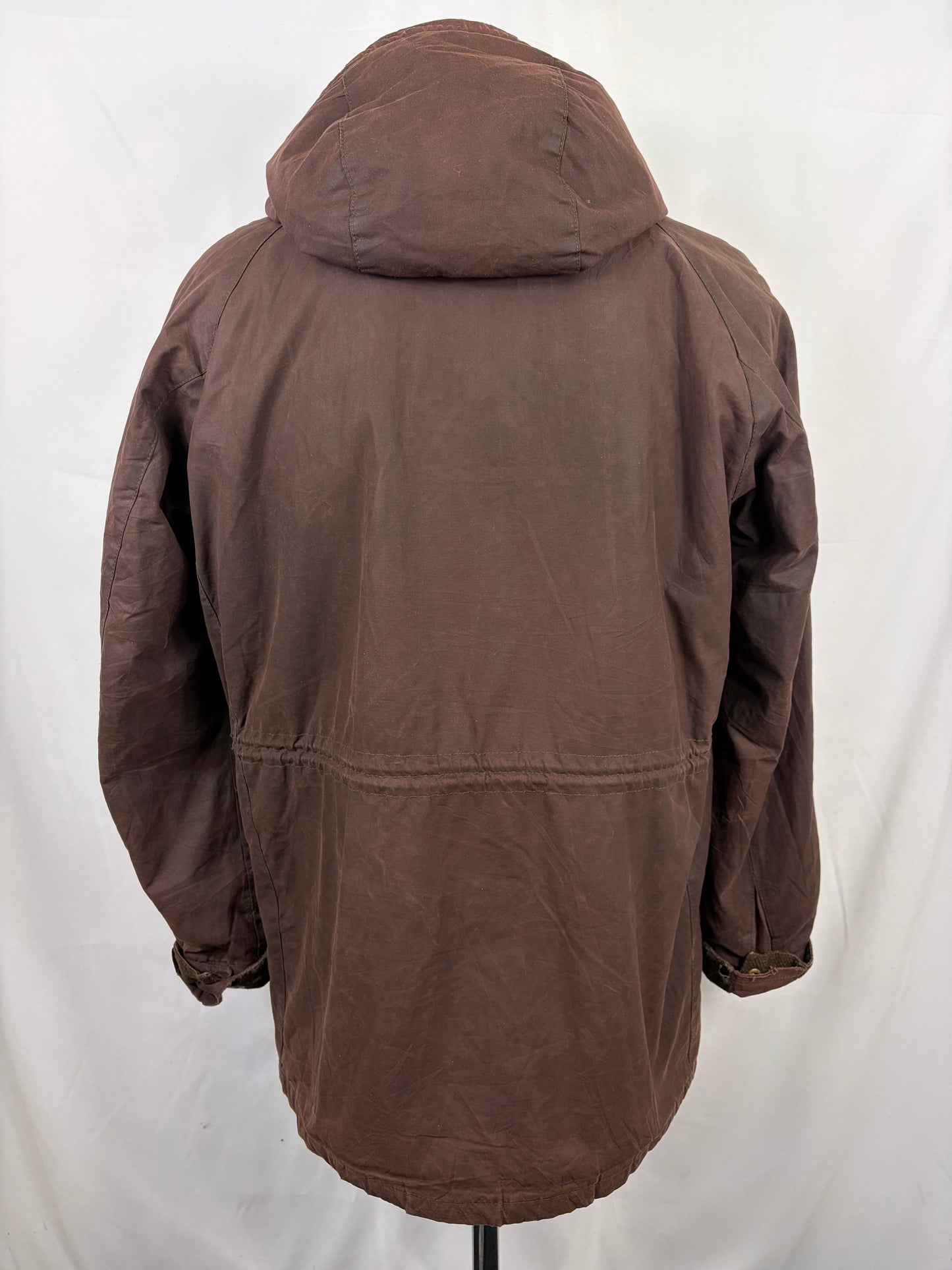 Parka Barbour Greatcoat marrone uomo con cappuccio Large - Man Brown Wax Parka size Large - Shop In London