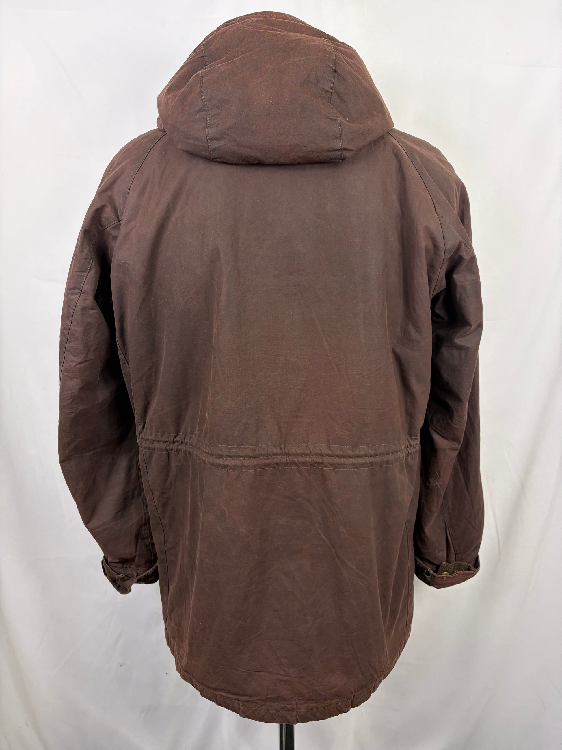 Parka Barbour Greatcoat marrone uomo con cappuccio Large - Man Brown Wax Parka size Large - Shop In London