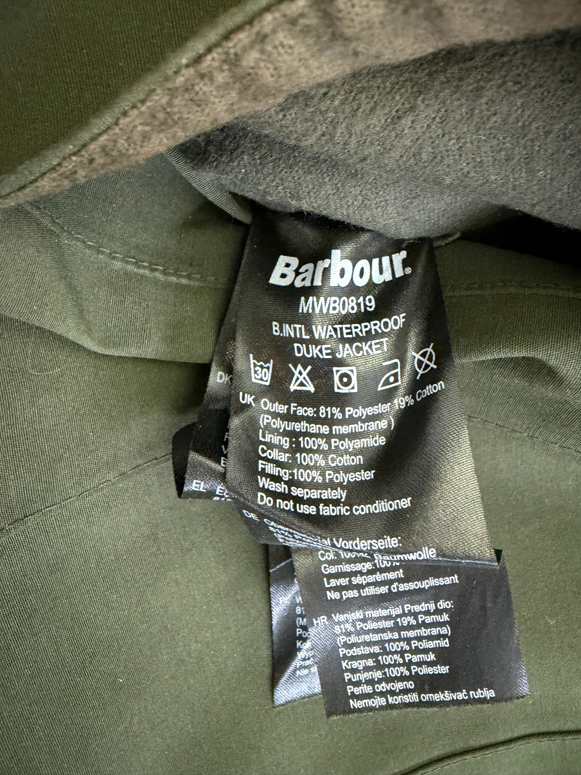 Giacca Barbour International Verde Medium- Man Olive International  Waterproof Jacket size M - Shop In London