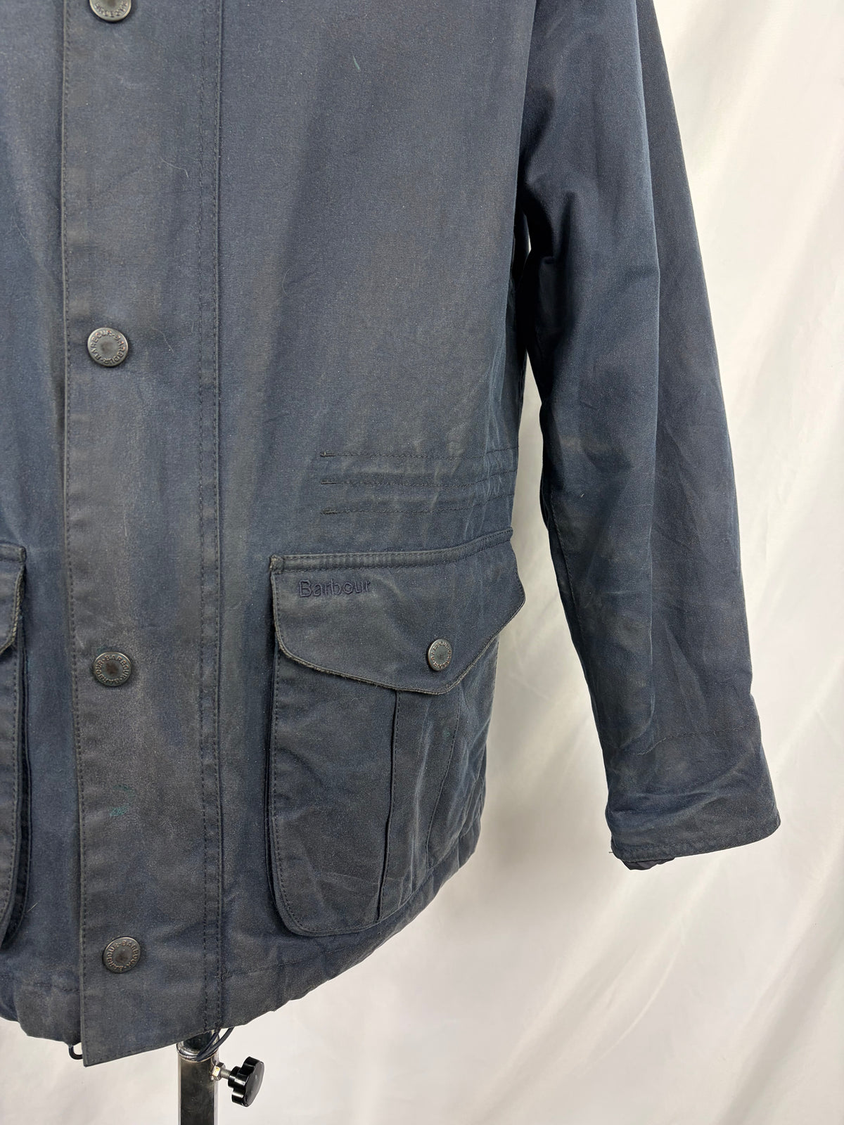Parka Barbour blu da uomo Bryn cerato Small - Man wax navy parka size Small