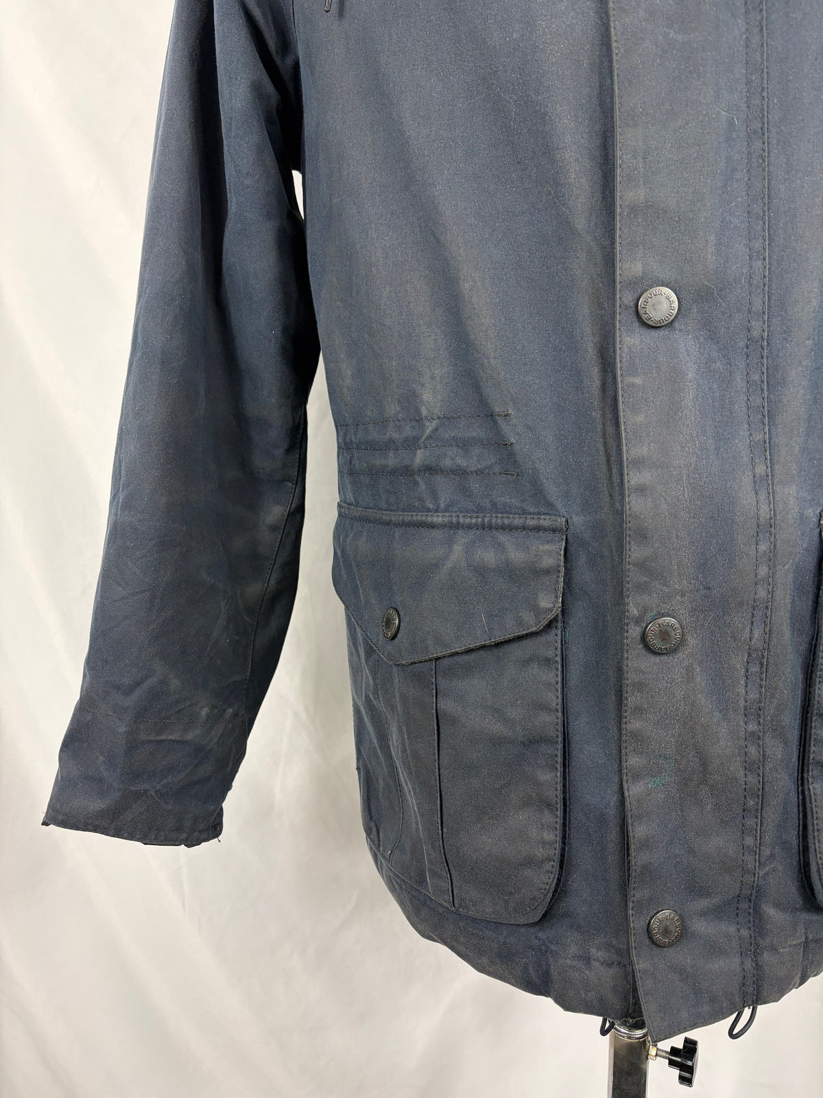 Parka Barbour blu da uomo Bryn cerato Small - Man wax navy parka size Small