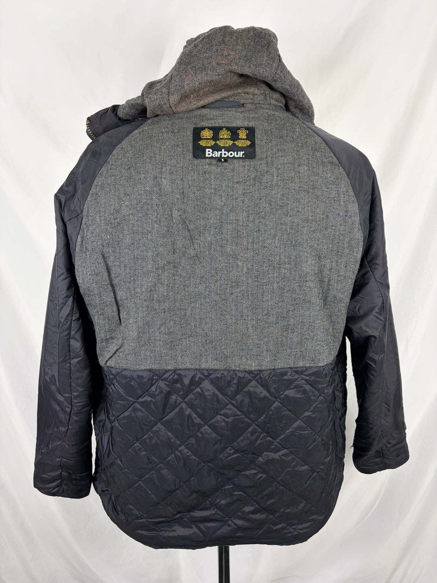Parka Barbour blu da uomo Bryn cerato Small - Man wax navy parka size Small