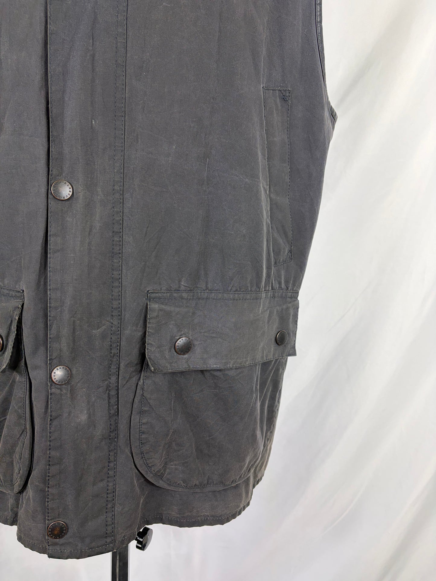 Barbour Gilet cerato da uomo Westmorland Blu Xlarge- Navy vintage Westmorland Waistcoat size Xlarge - Shop In London