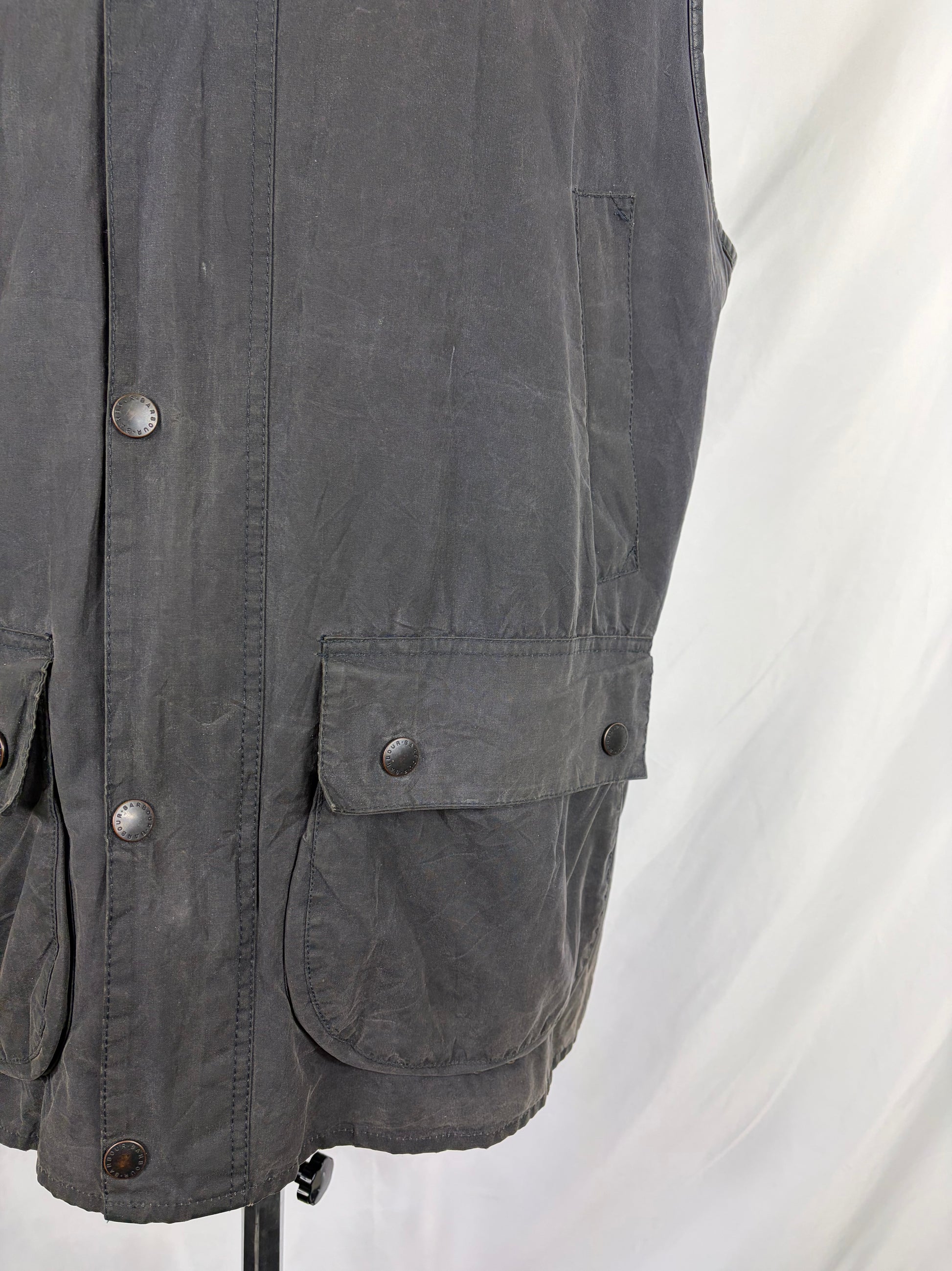 Barbour Gilet cerato da uomo Westmorland Blu Xlarge- Navy vintage Westmorland Waistcoat size Xlarge - Shop In London
