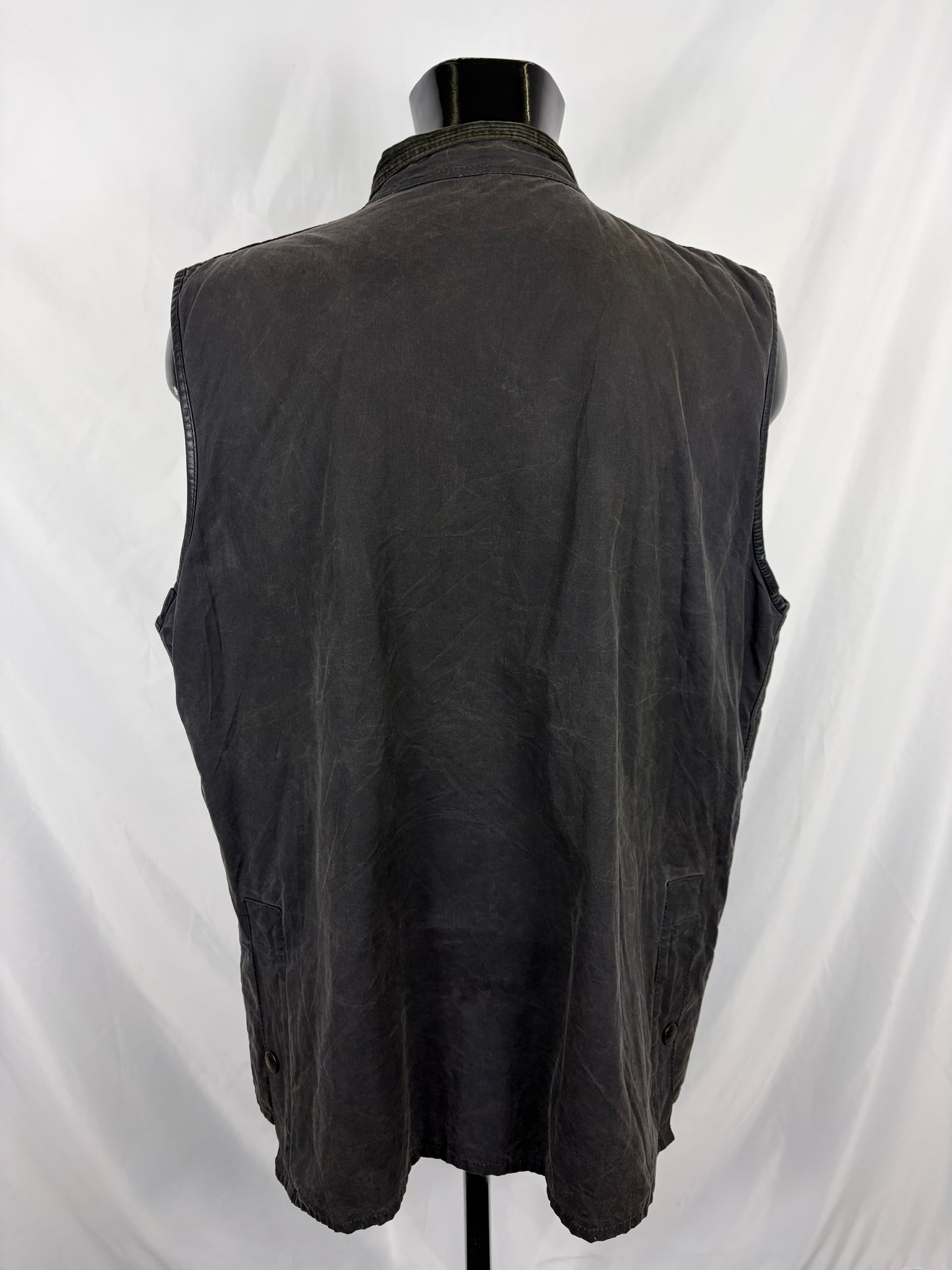 Barbour Gilet cerato da uomo Westmorland Blu Xlarge- Navy vintage Westmorland Waistcoat size Xlarge - Shop In London