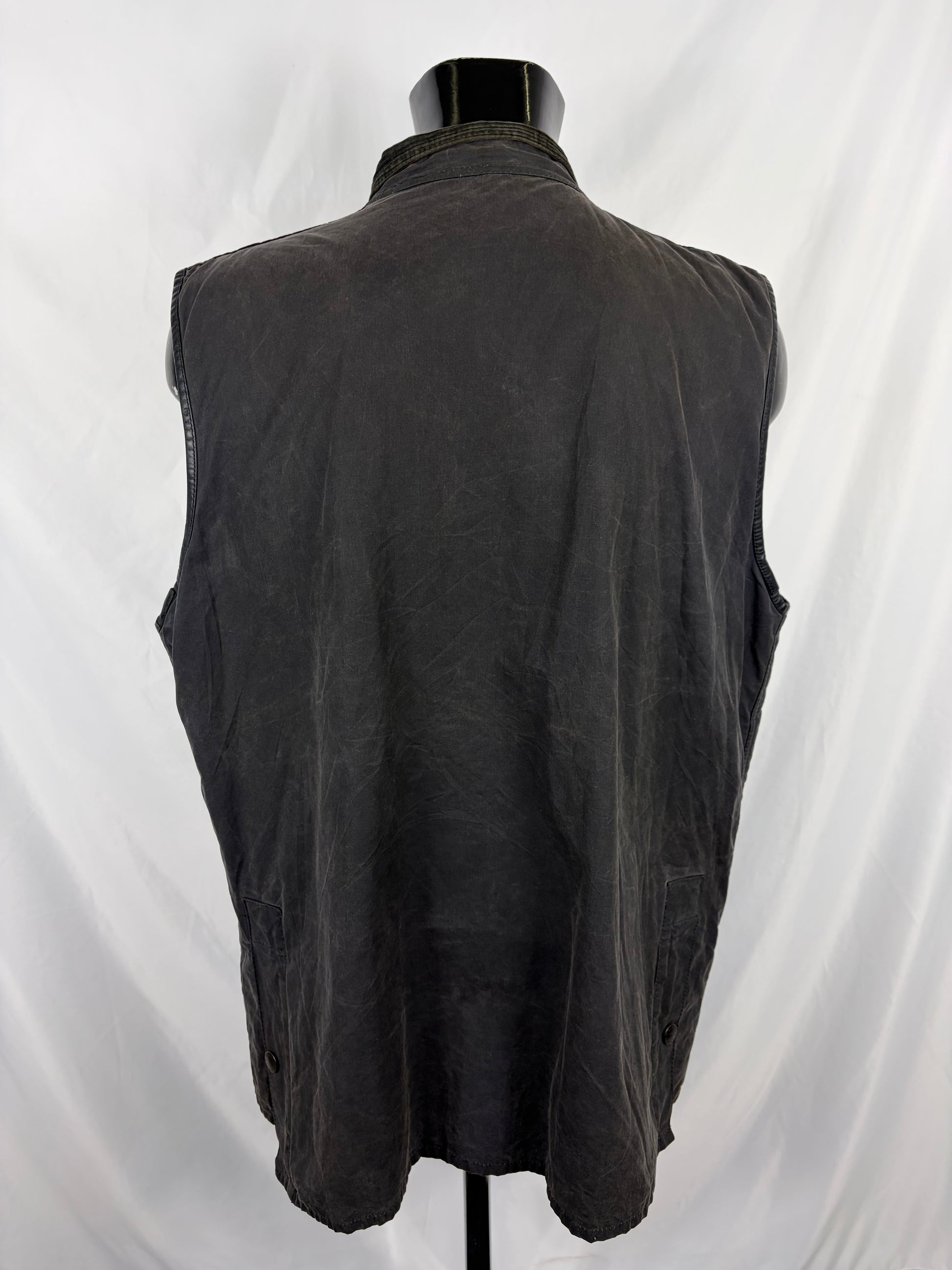 Barbour Gilet cerato da uomo Westmorland Blu Xlarge- Navy vintage Westmorland Waistcoat size Xlarge - Shop In London