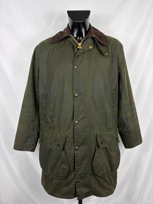 Giacca Barbour Unisex Border Verde C38/97cm - Green Wax green Border Coat  Size Medium - Shop In London