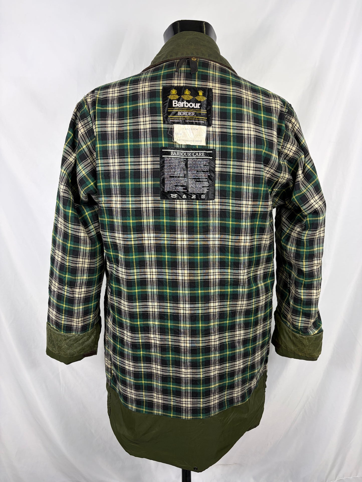 Giacca Barbour Unisex Border Verde C38/97cm - Green Wax green Border Coat  Size Medium