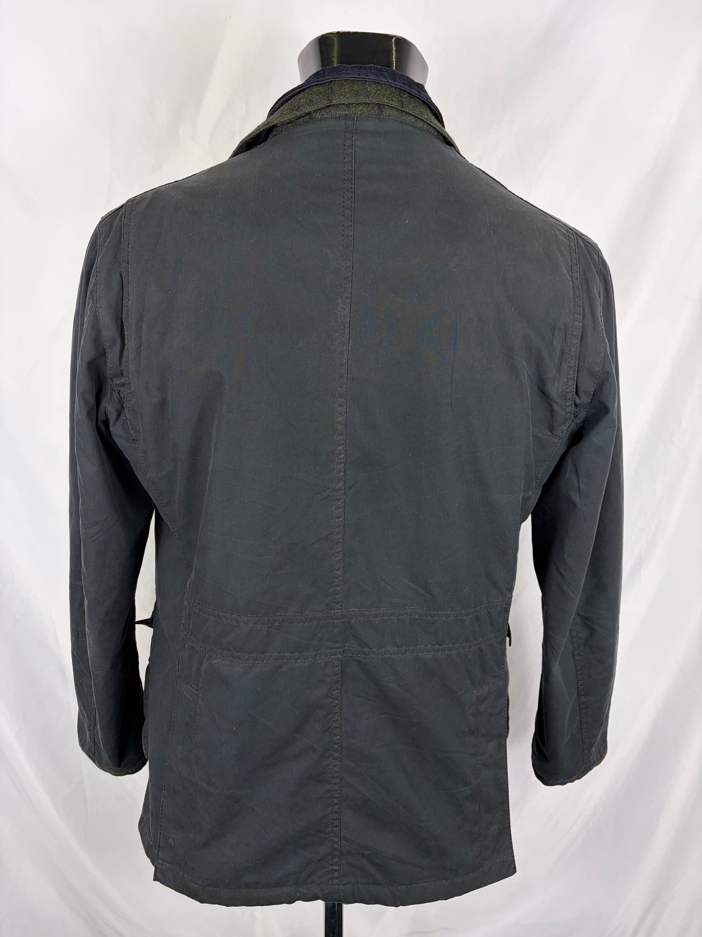 Giacca Barbour da uomo blu recente Kempt Medium - Navy Wax man Jacket Size Medium