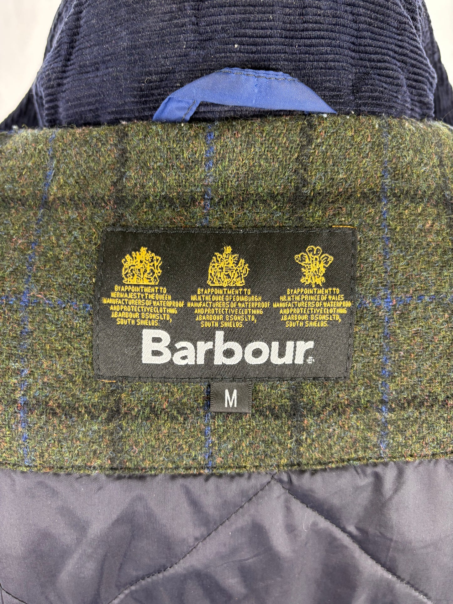 Giacca Barbour da uomo blu recente Kempt Medium - Navy Wax man Jacket Size Medium