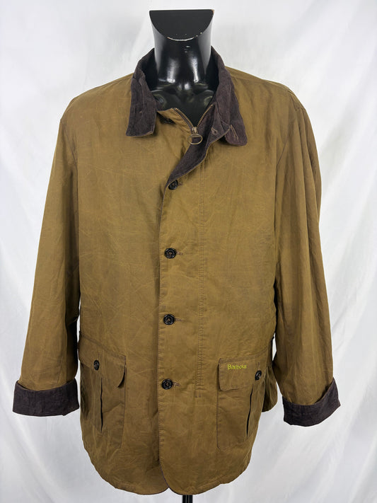 Giacca Barbour Uomo Beige cerato Commander Long XXL- Man Sandstone Commander Jacket size XXL