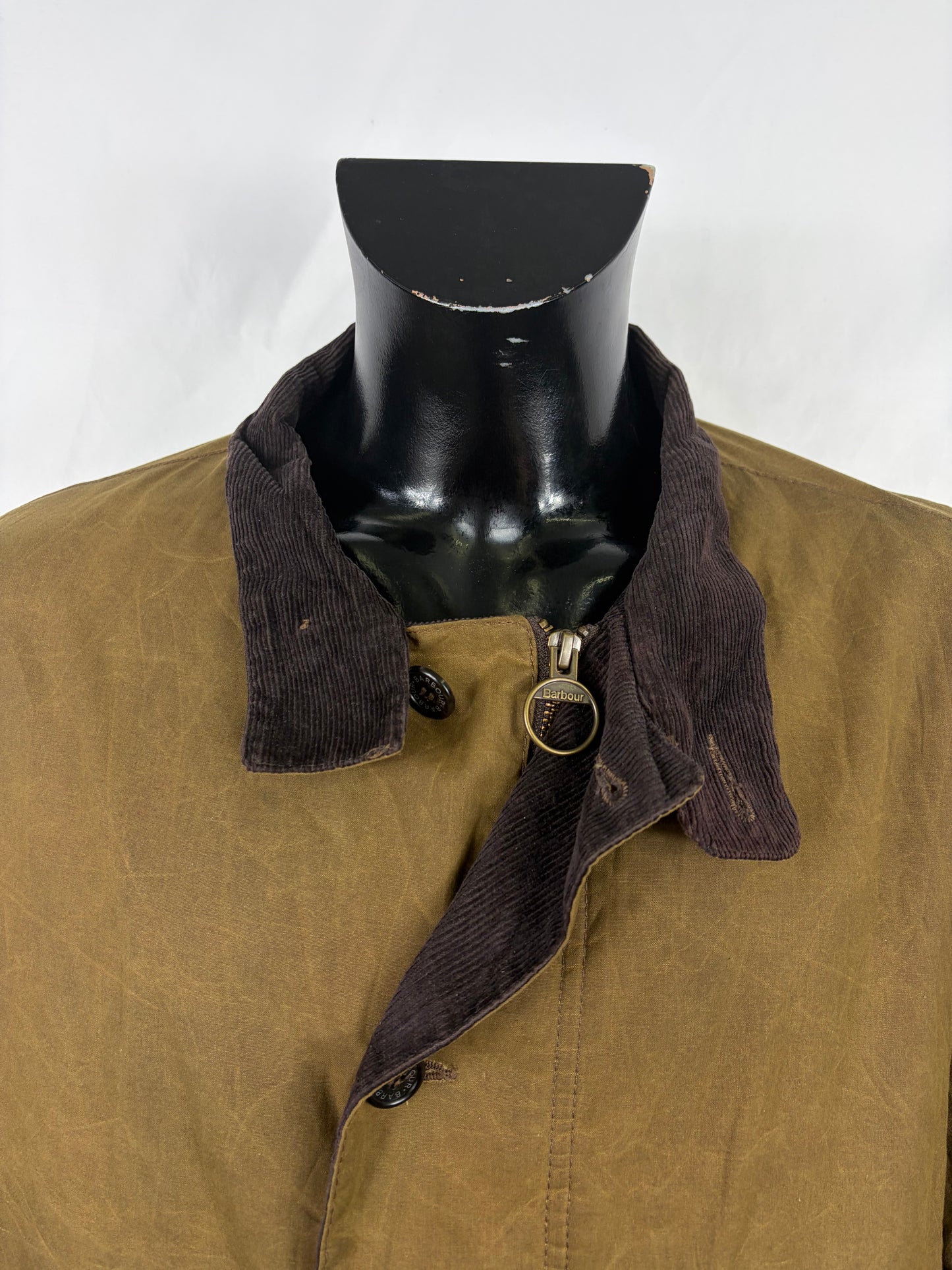 Giacca Barbour Uomo Beige cerato Commander Long XXL- Man Sandstone Commander Jacket size XXL