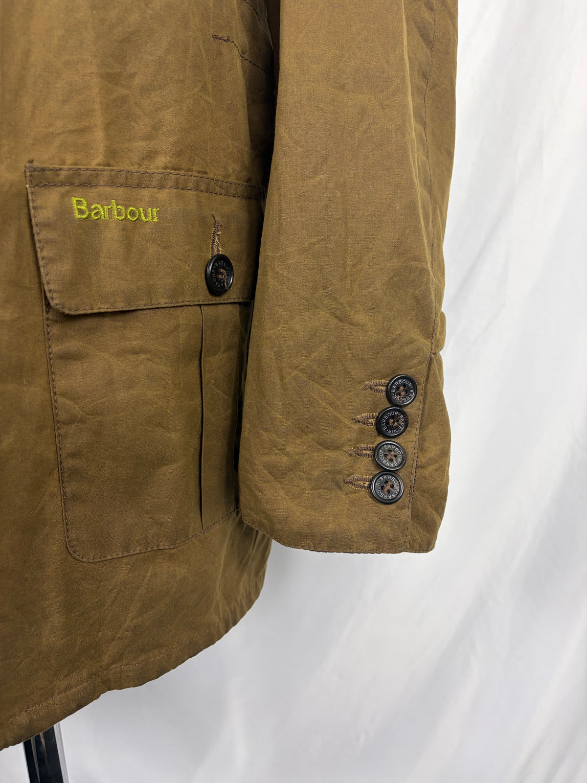 Giacca Barbour Uomo Beige cerato Commander Long XXL- Man Sandstone Commander Jacket size XXL