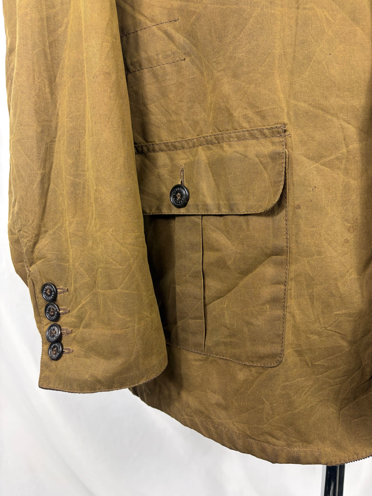 Giacca Barbour Uomo Beige cerato Commander Long XXL- Man Sandstone Commander Jacket size XXL